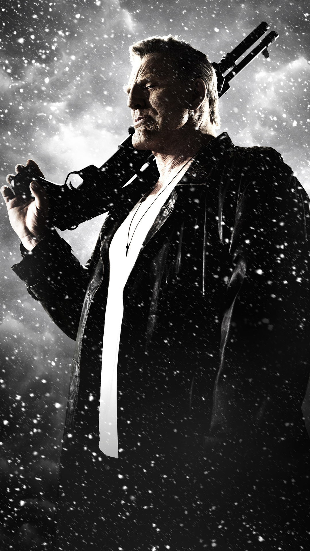 Sin City: One of the major characters of the series, Played by Mickey Rourke. 1080x1920 Full HD Wallpaper.