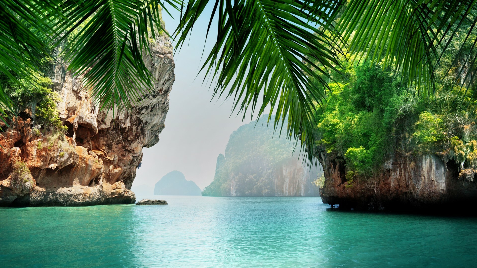 Thailand: Krabi Town, The country was known as Siam until 1939. 1920x1080 Full HD Background.