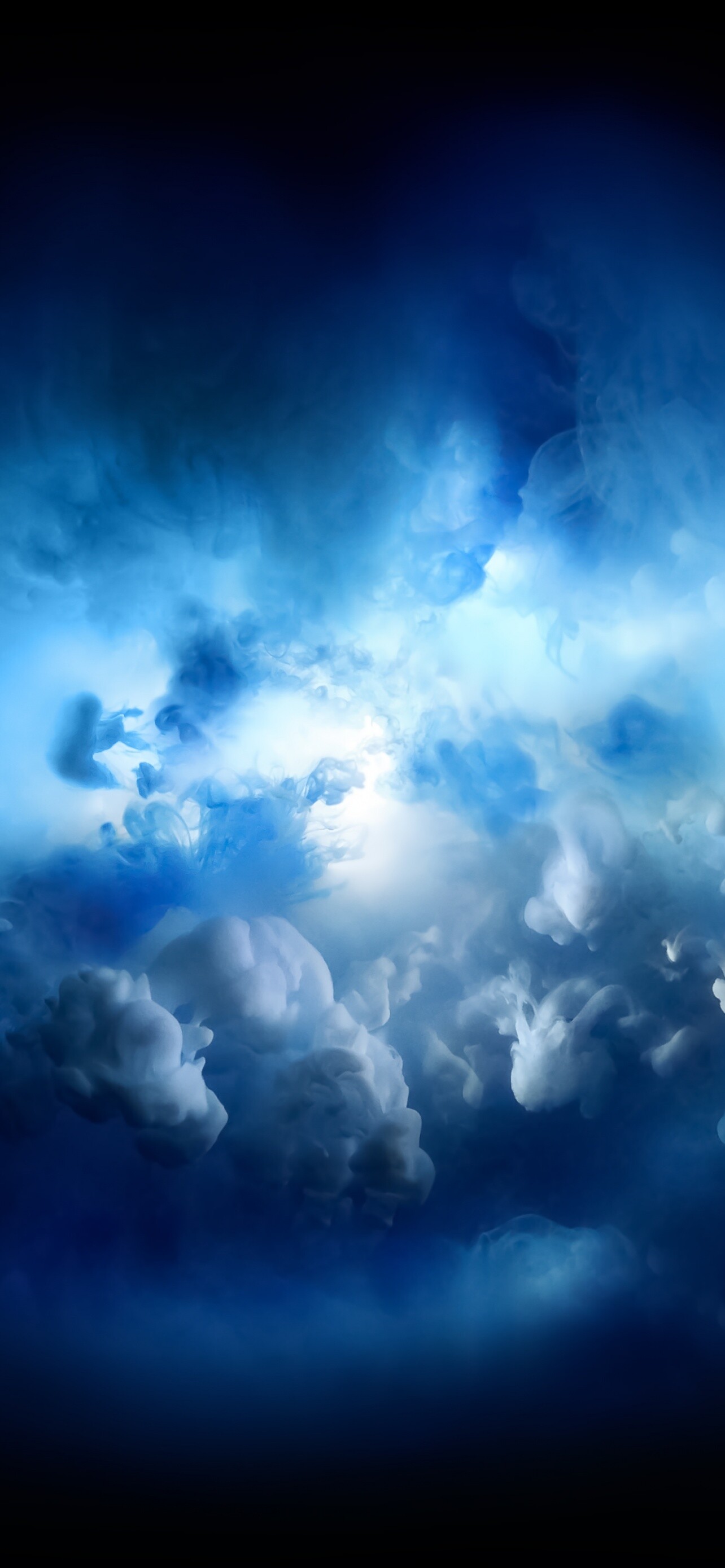 Clouds: Storm, Cumulus, Natural phenomenon, Atmosphere. 1290x2780 HD Background.
