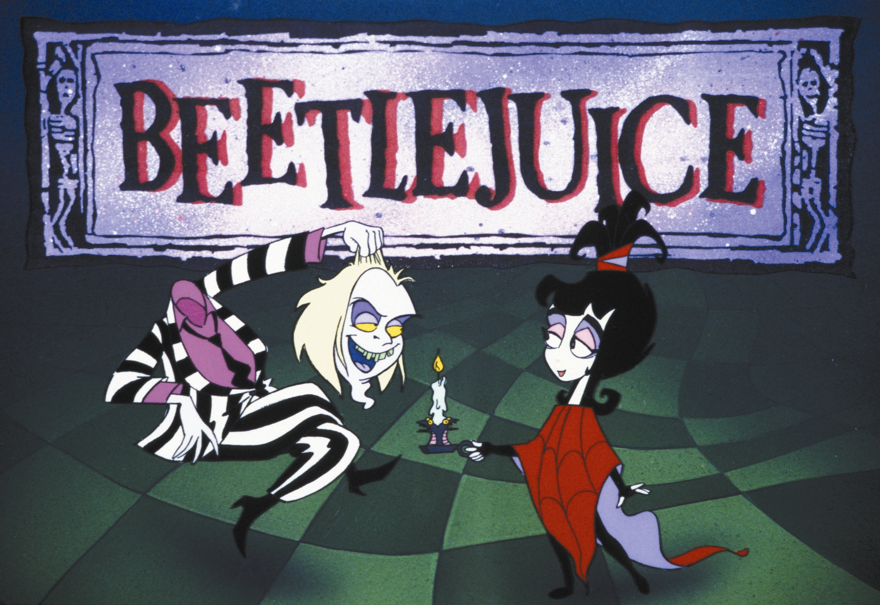 Beetlejuice (Cartoon): An animated television series from 1989-91, based on the first Beetlejuice film in 1988. 2910x2000 HD Background.