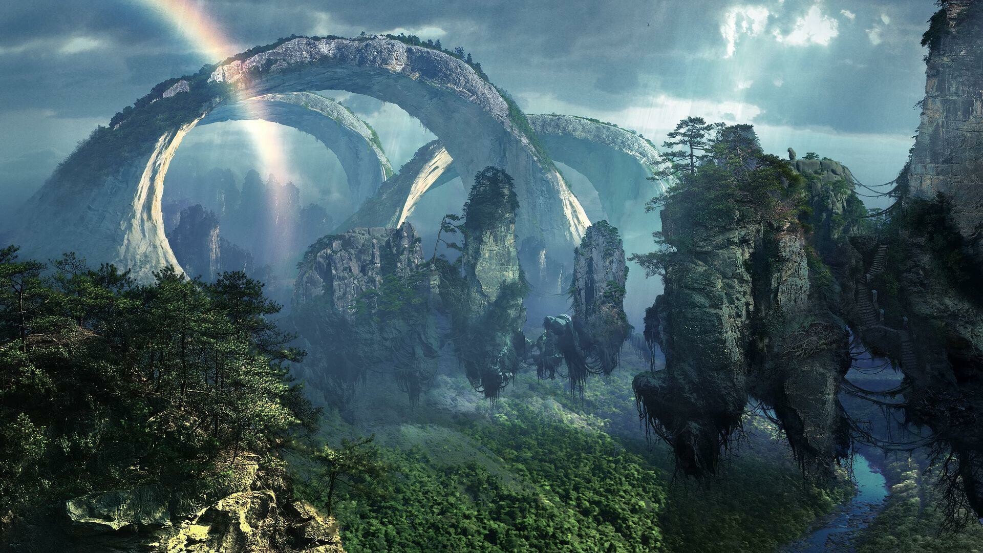 Avatar: The lead visual effects company was Weta Digital in Wellington, at one point employing 900 people to work on the film. 1920x1080 Full HD Background.