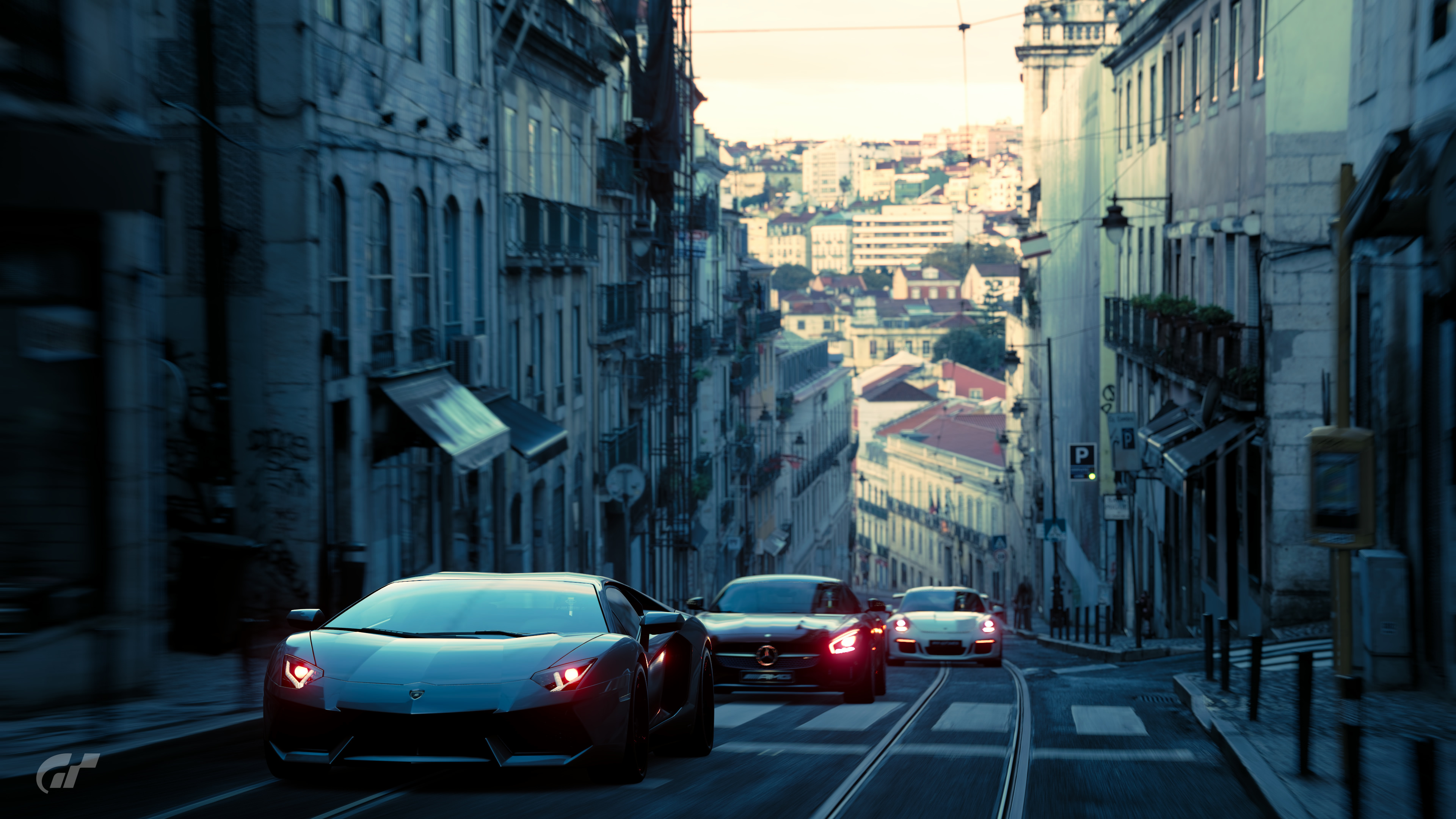 Sports Car: Gran Turismo, Lamborghini, Mercedes, Porsche, Automobile. 3840x2160 4K Background.
