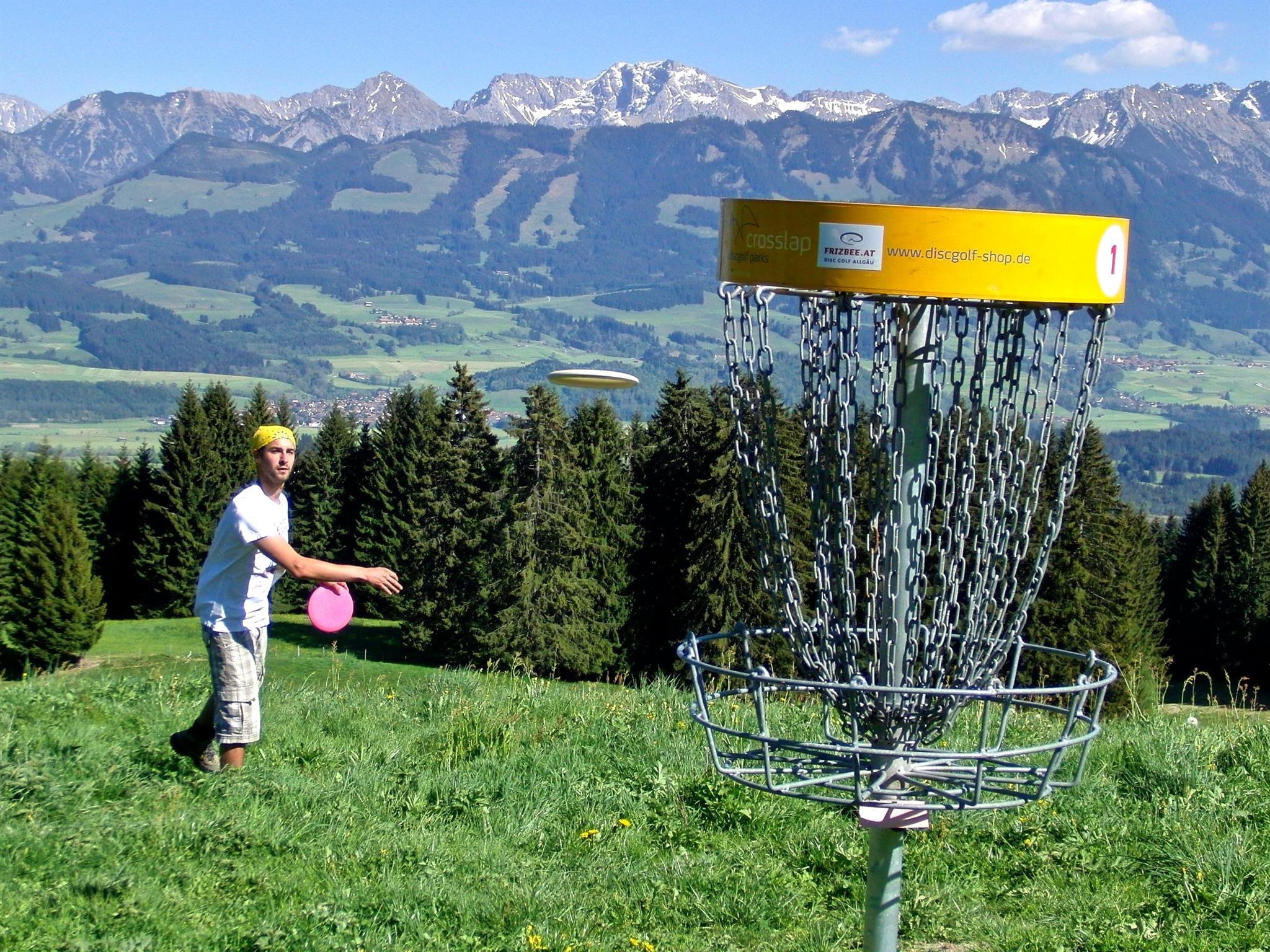 Flying Disc Sports: Disc-Golf Ofterschwang, Bavarian Alps, Played in Groups of 4. 2050x1540 HD Wallpaper.