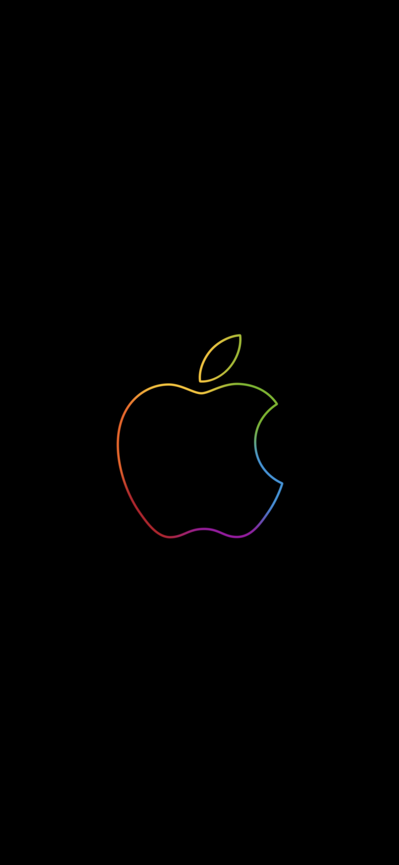 Apple event, Rainbow logo, Live wallpaper, Vibrant showcase, 1310x2820 HD Handy