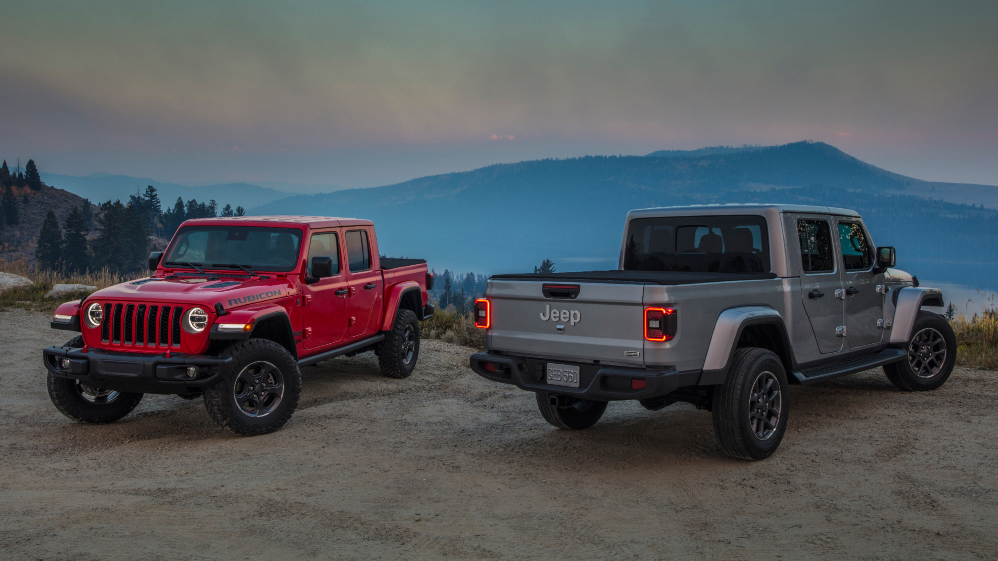 Jeep Gladiator, Off-road capabilities, Rubicon edition, Rugged styling, 3840x2160 4K Desktop