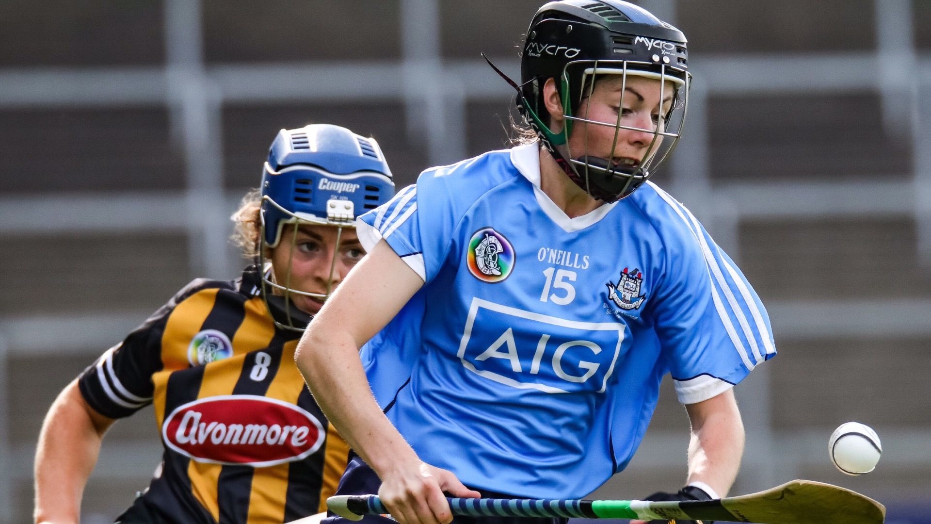 Hurling: Camogie, An Irish stick-and-ball team sport played by women. 1920x1080 Full HD Background.