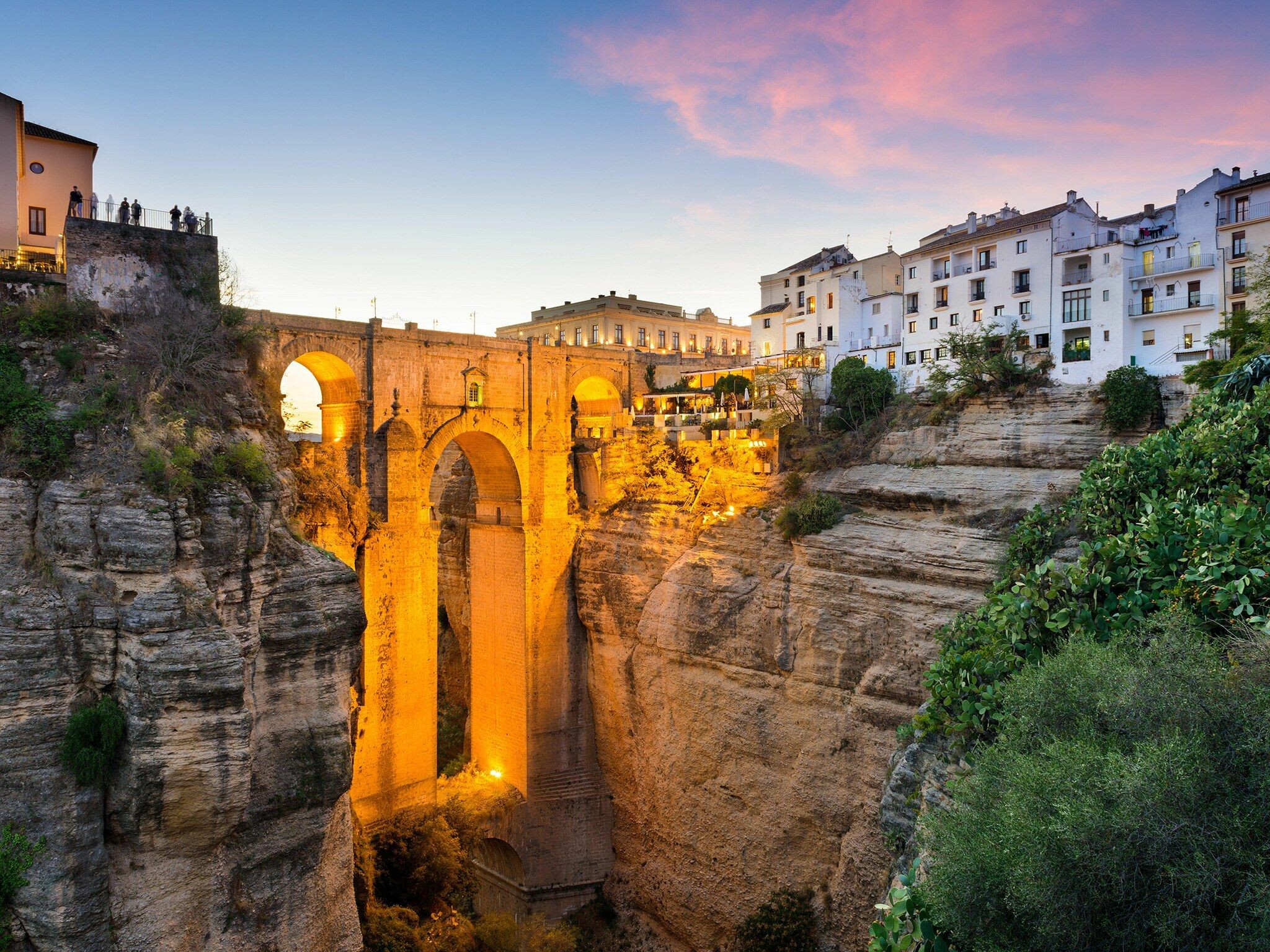 Spain: Ronda, The Puente Nuevo, The Guadalevín River, Europe. 2050x1540 HD Wallpaper.