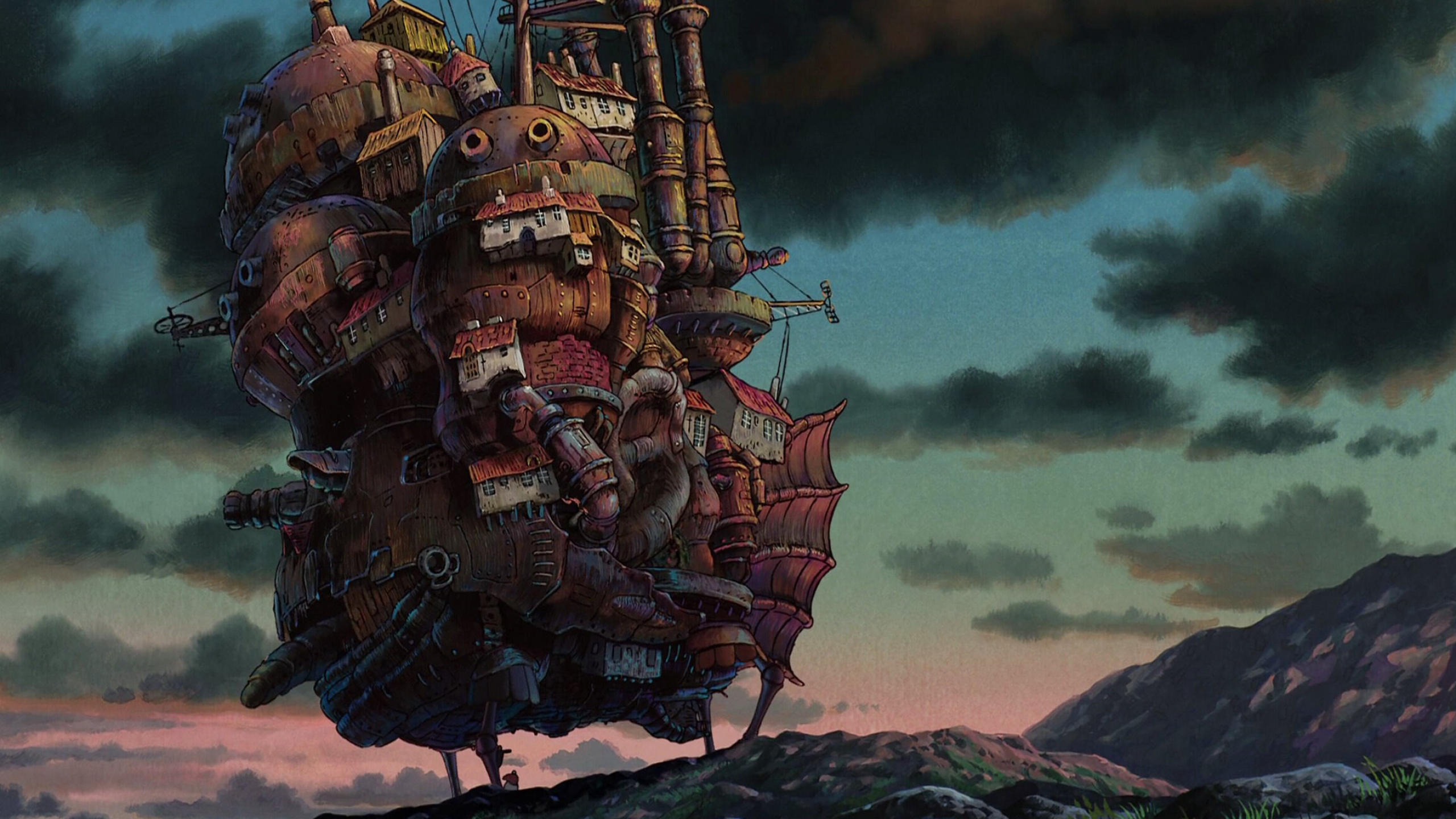 Studio Ghibli: Howl's Moving Castle, The film was produced by Toshio Suzuki. 2560x1440 HD Background.
