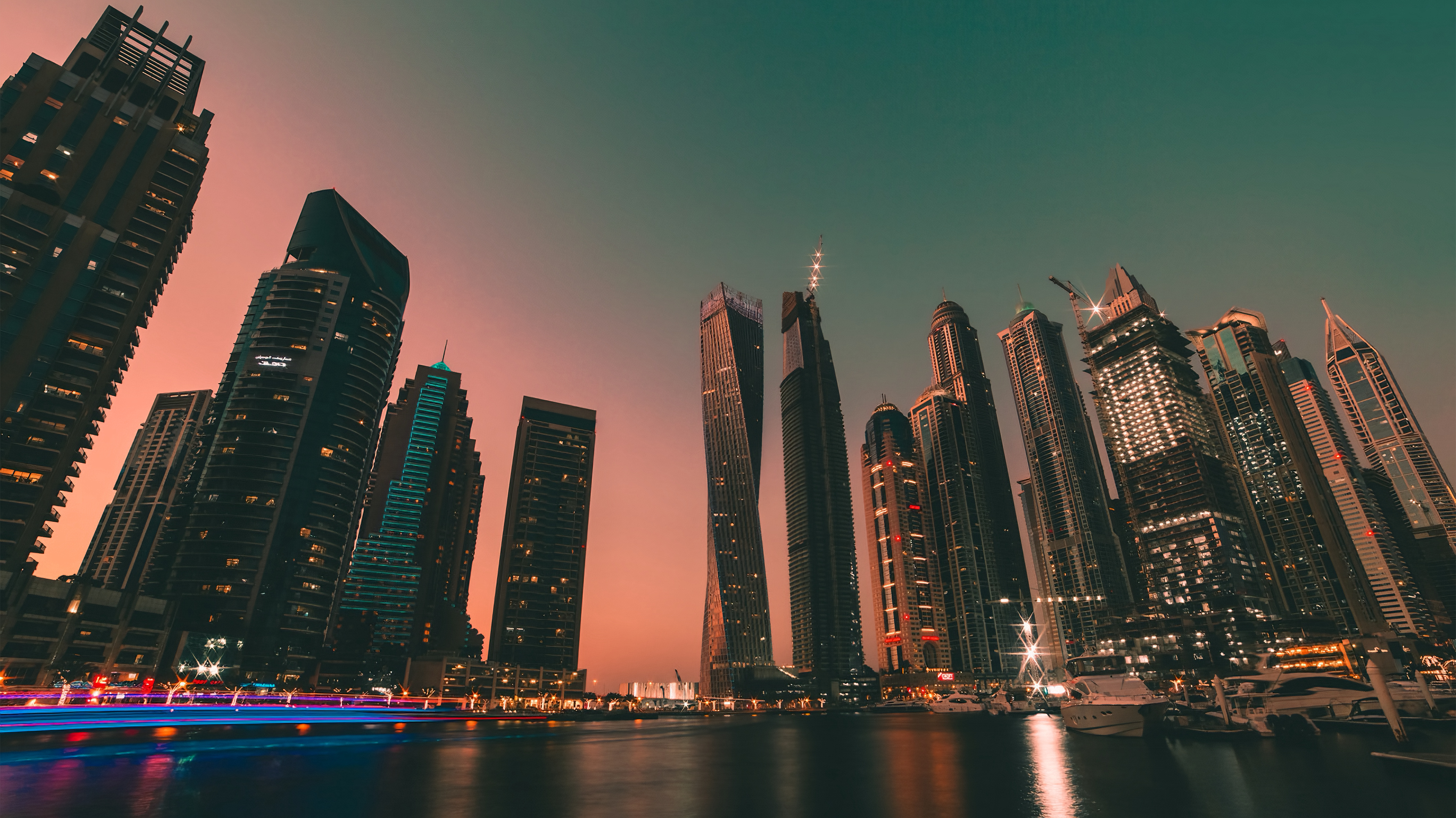 Middle East, Marina dock, Dubai, Urban landscape, 3840x2160 4K Desktop