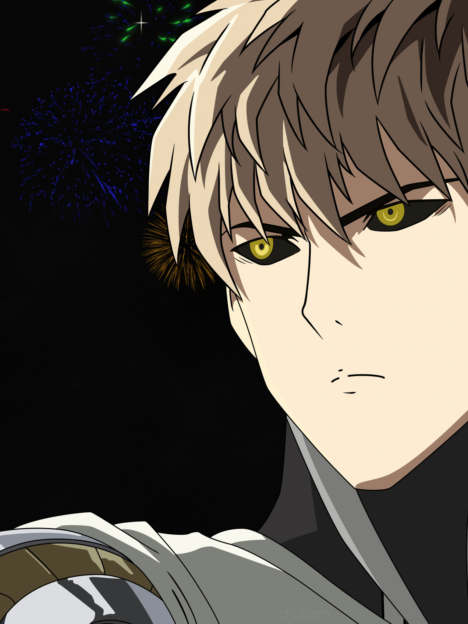 Genos: 4th in the popularity poll and in the Top 5 most handsome heroes in One Punch Man. 1540x2050 HD Wallpaper.