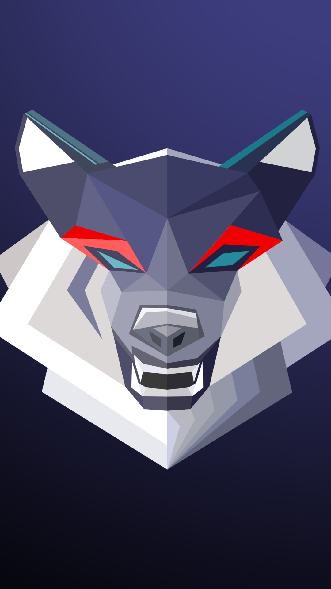 Wolf: Illustration, Logo, Minimalistic, Animal. 1080x1920 Full HD Wallpaper.