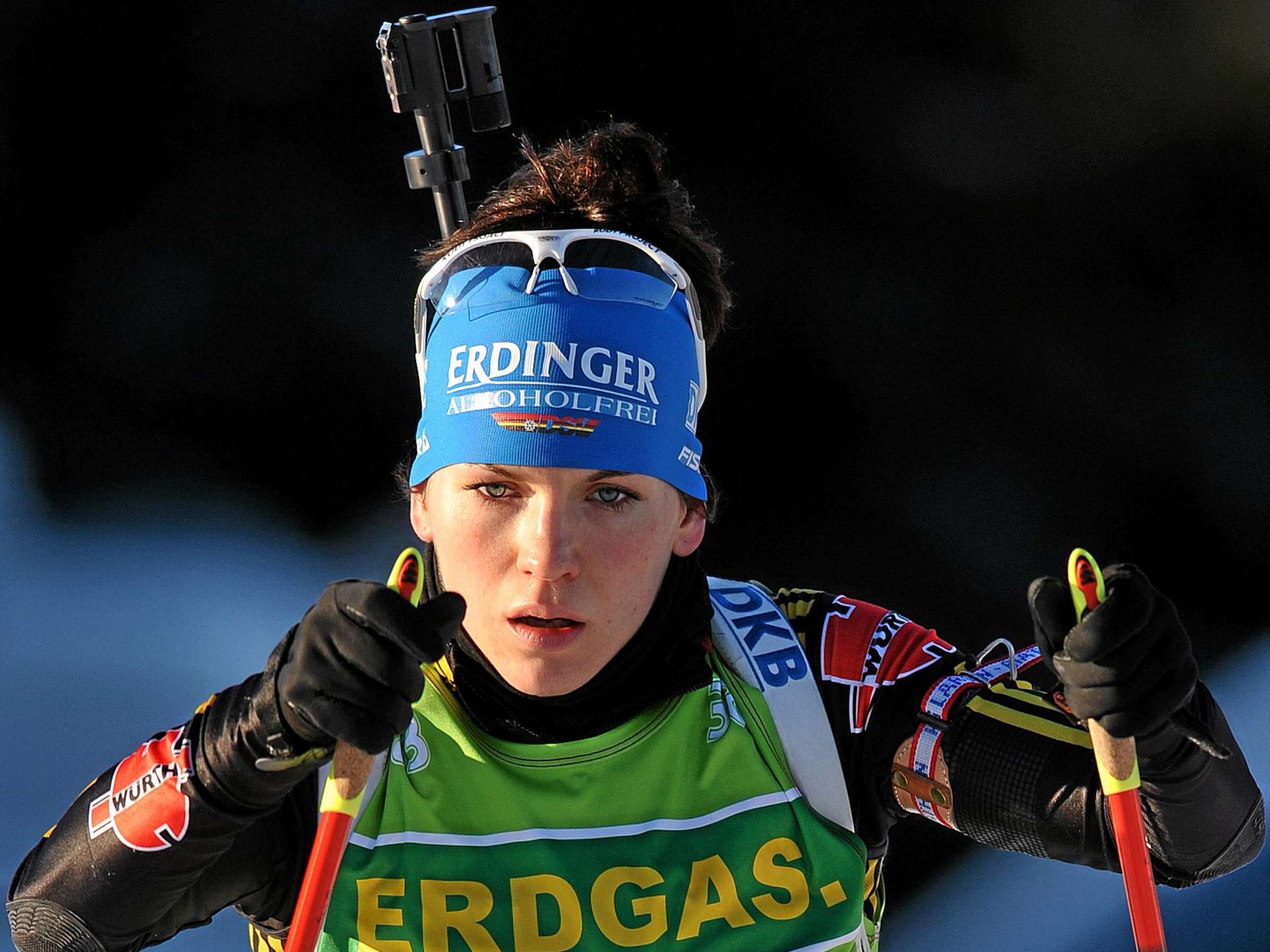 Biathlon: Kathrin Hitzer, A German biathlete, Two World Cup races, The winner. 2400x1800 HD Wallpaper.