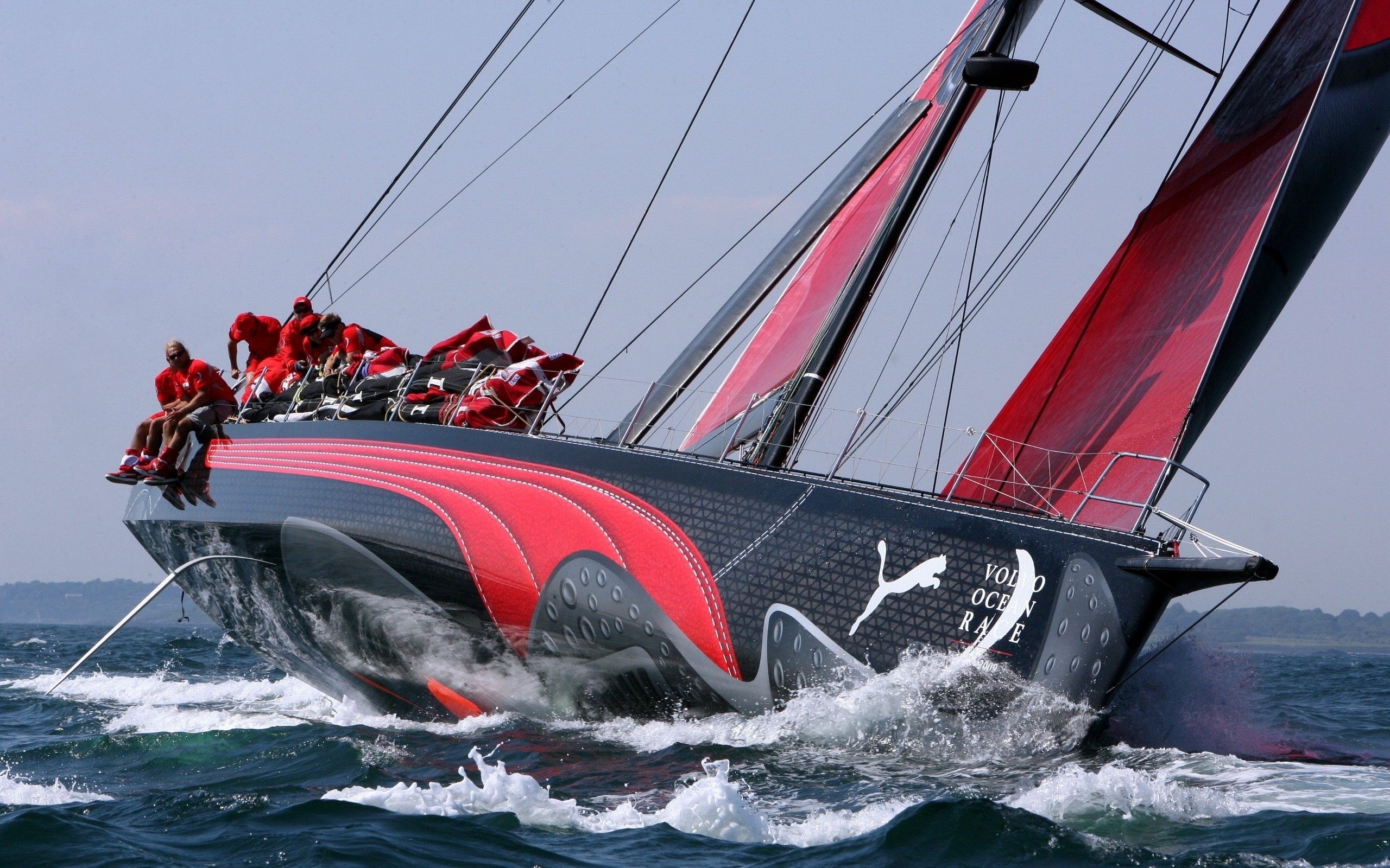 Sailing: Sailboat Racing, Volvo Ocean Race, Yachting competitions, Boating. 2560x1600 HD Background.
