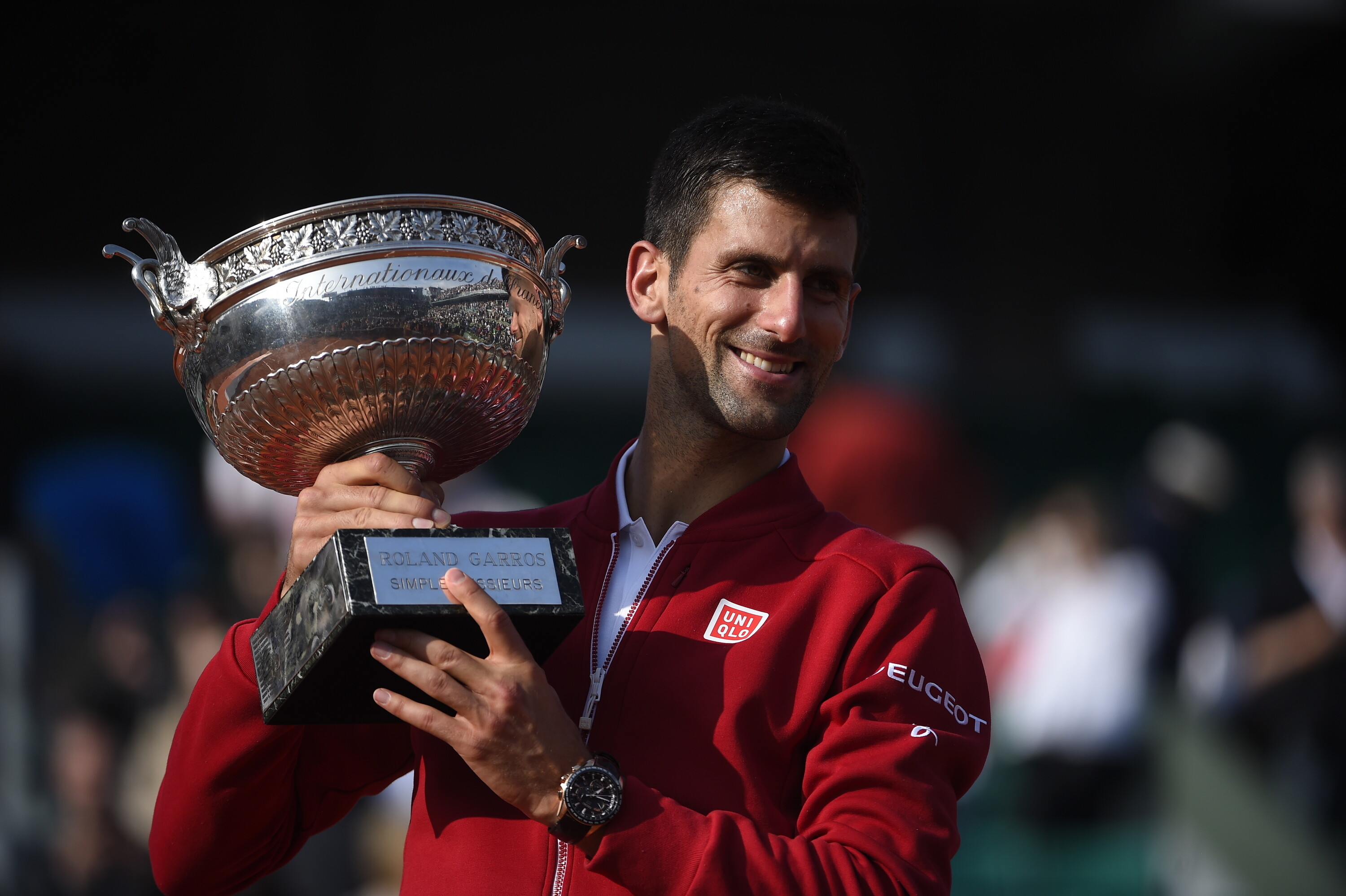 Novak Djokovic: Roland Garros Champion, 2021, Trophy. 3000x2000 HD Background.