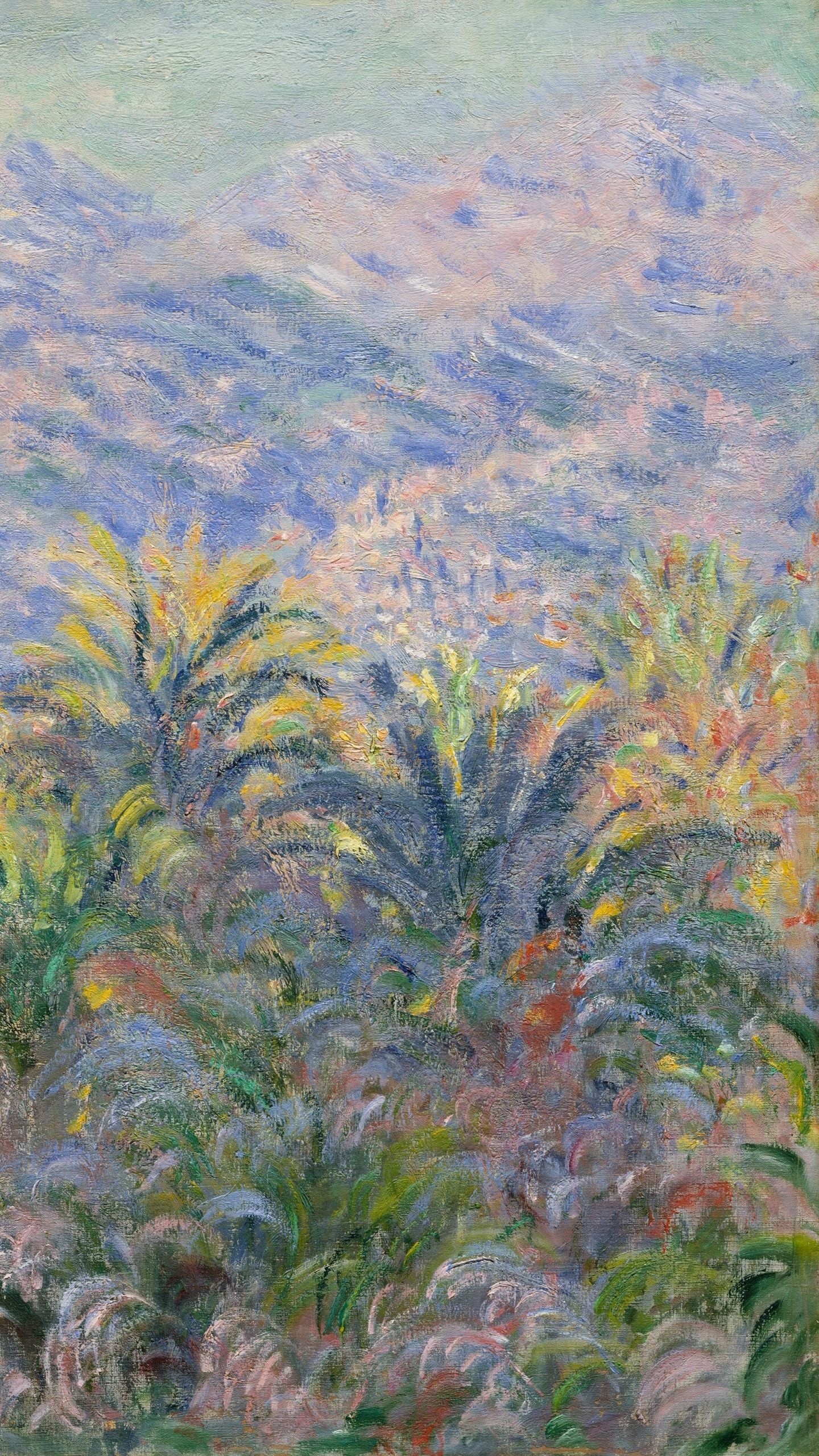 Palm Trees at Bordighera, Impressionist Wallpaper, 1440x2560 HD Handy