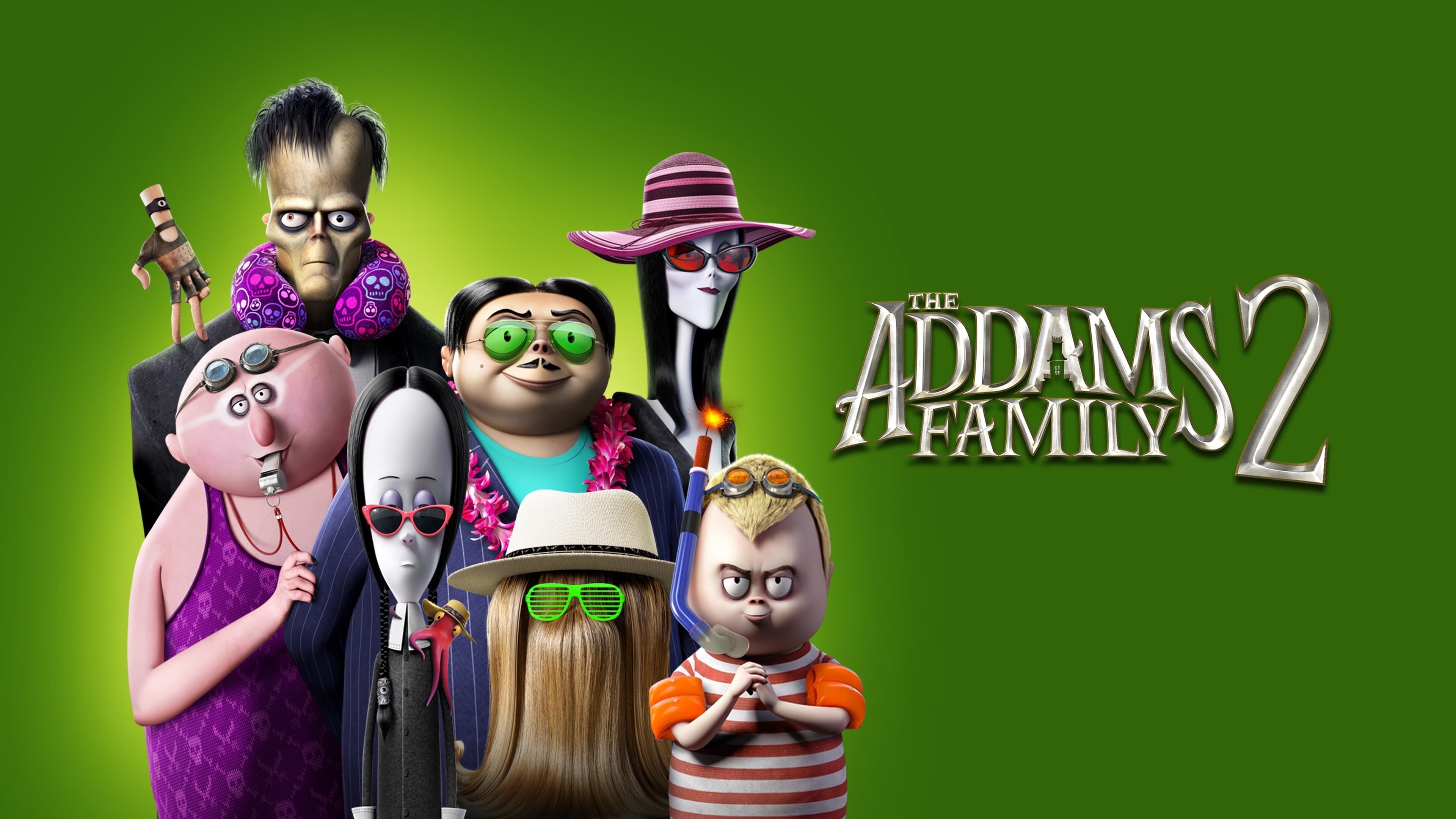 The Addams Family 2: A 2021 computer-animated supernatural black comedy road film directed by Greg Tiernan. 3840x2160 4K Background.