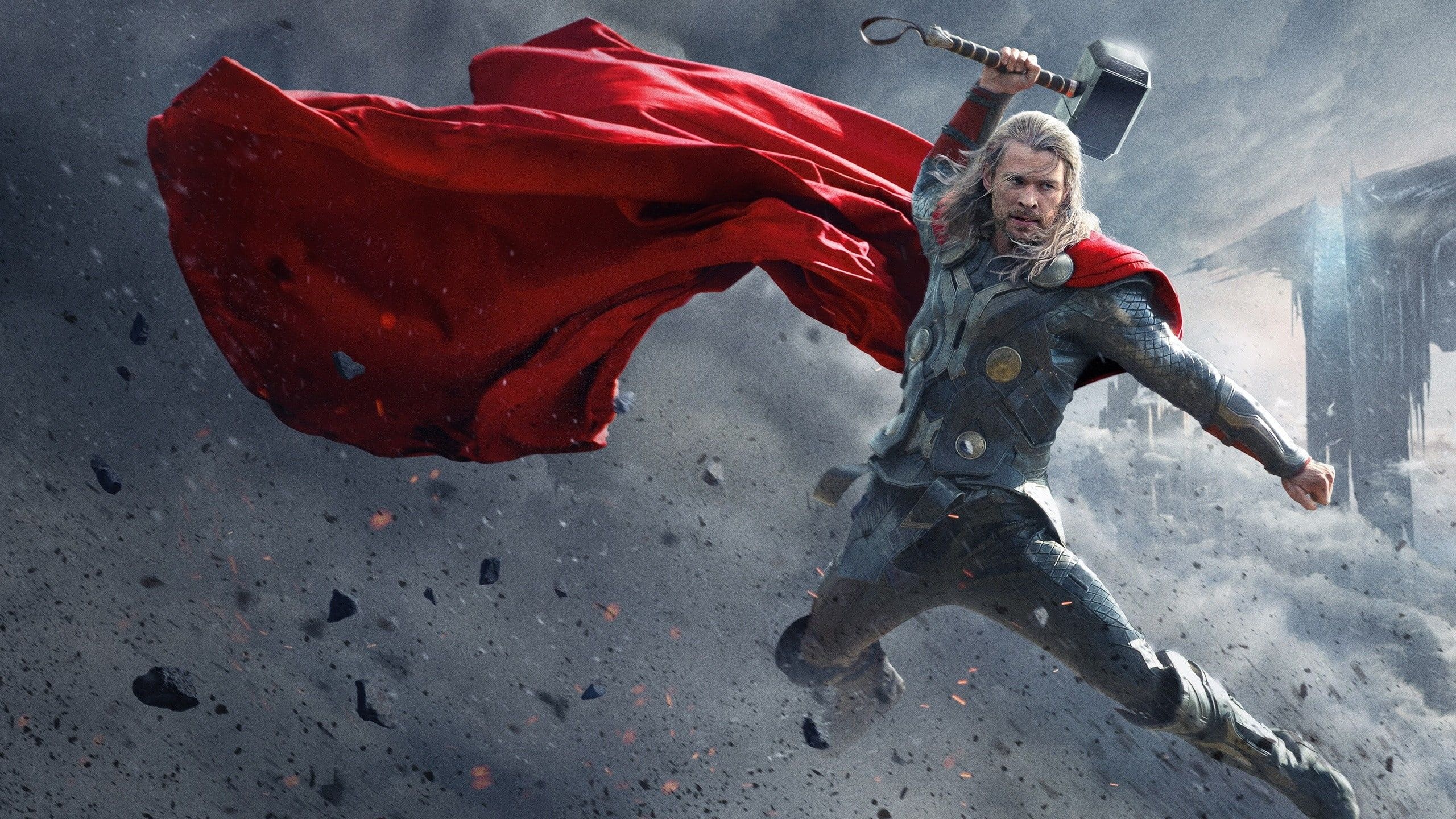 Thor, Chris Hemsworth, Mjolnir, Avengers, 2560x1440 HD Desktop