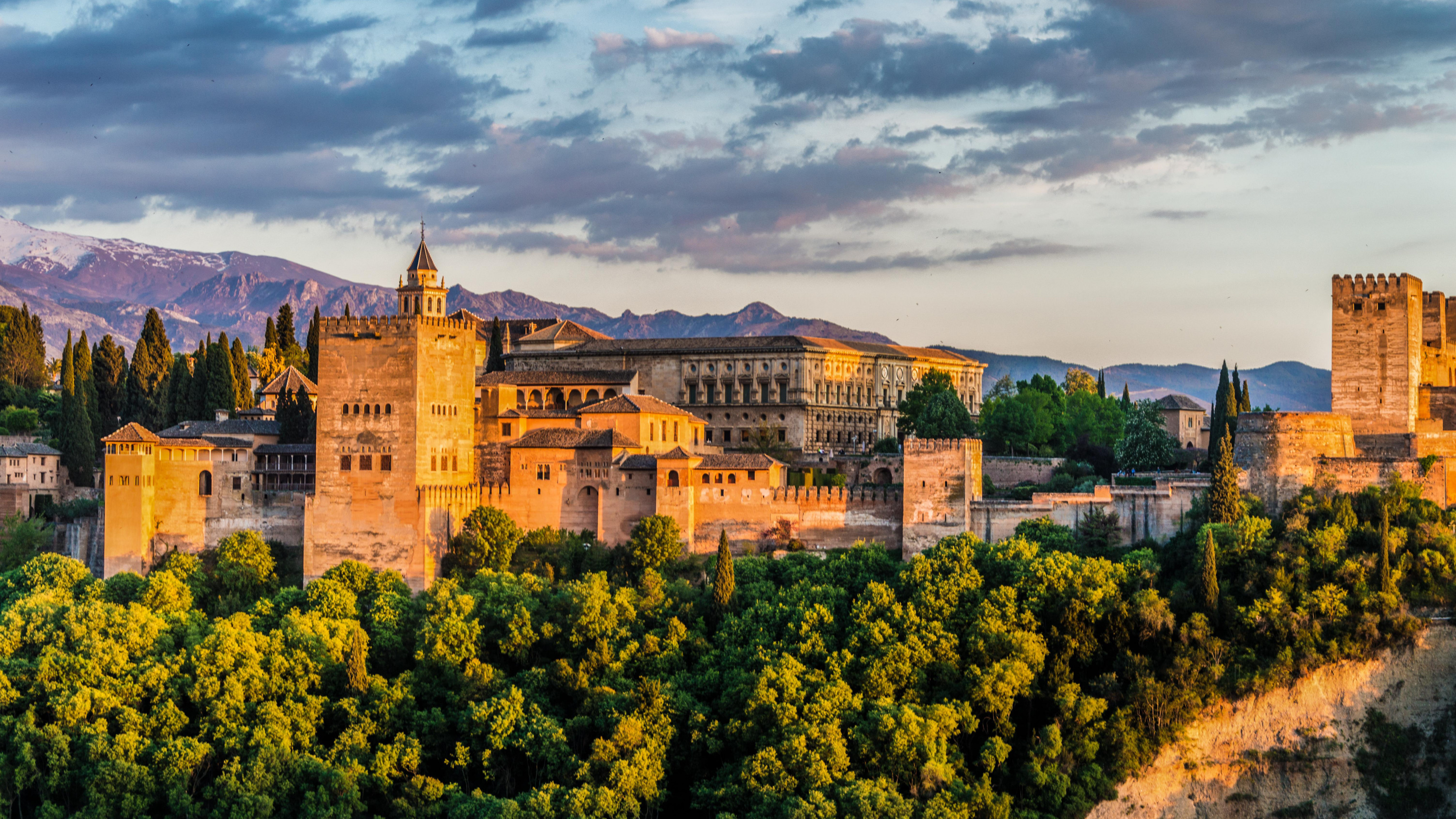 Alhambra, Spain, Travels, Castle, 3560x2000 HD Desktop