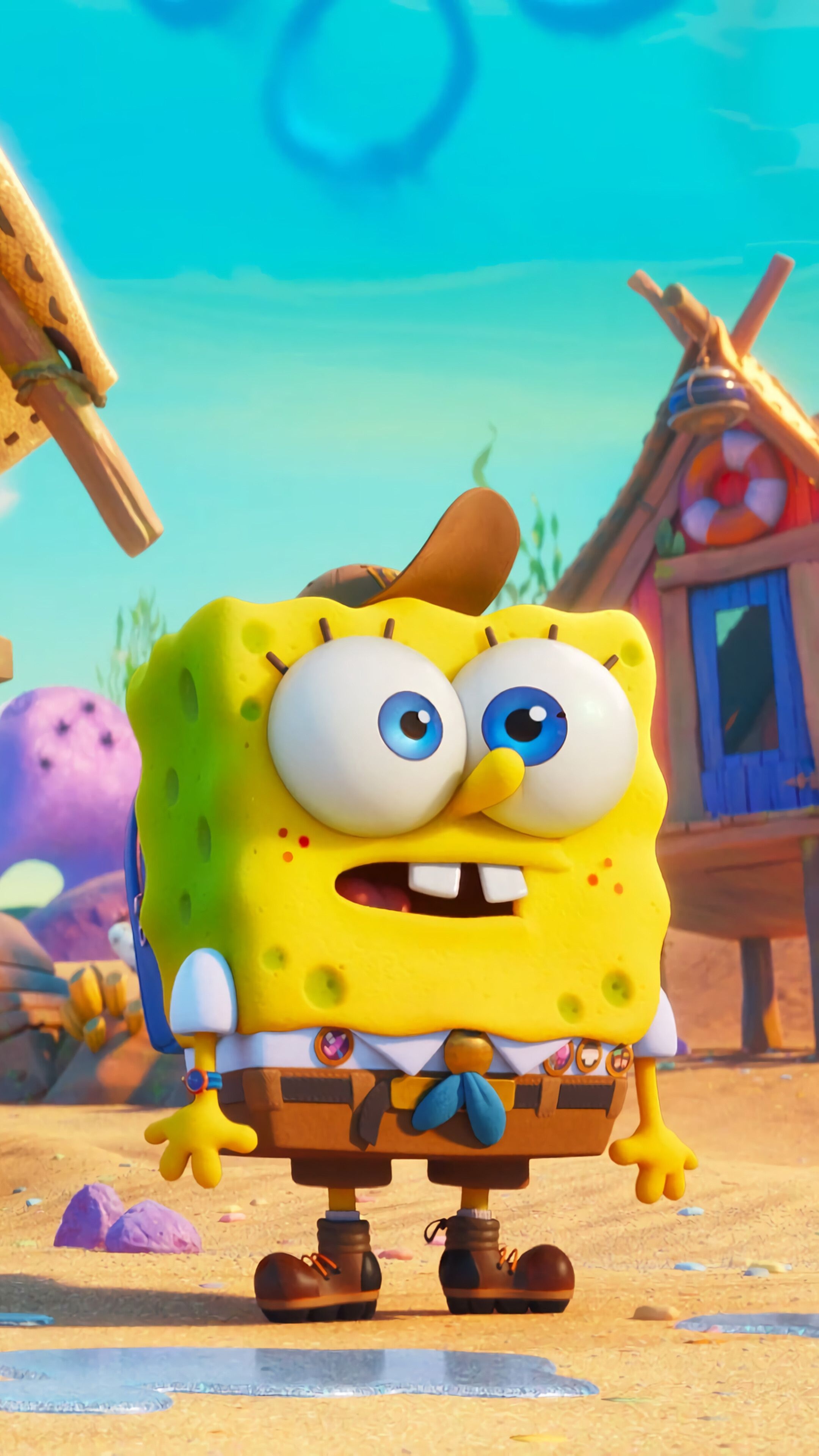 The SpongeBob Movie: Sponge on the Run, Spongebob movie wallpapers, Top quality backgrounds, Animated adventure, 2160x3840 4K Handy