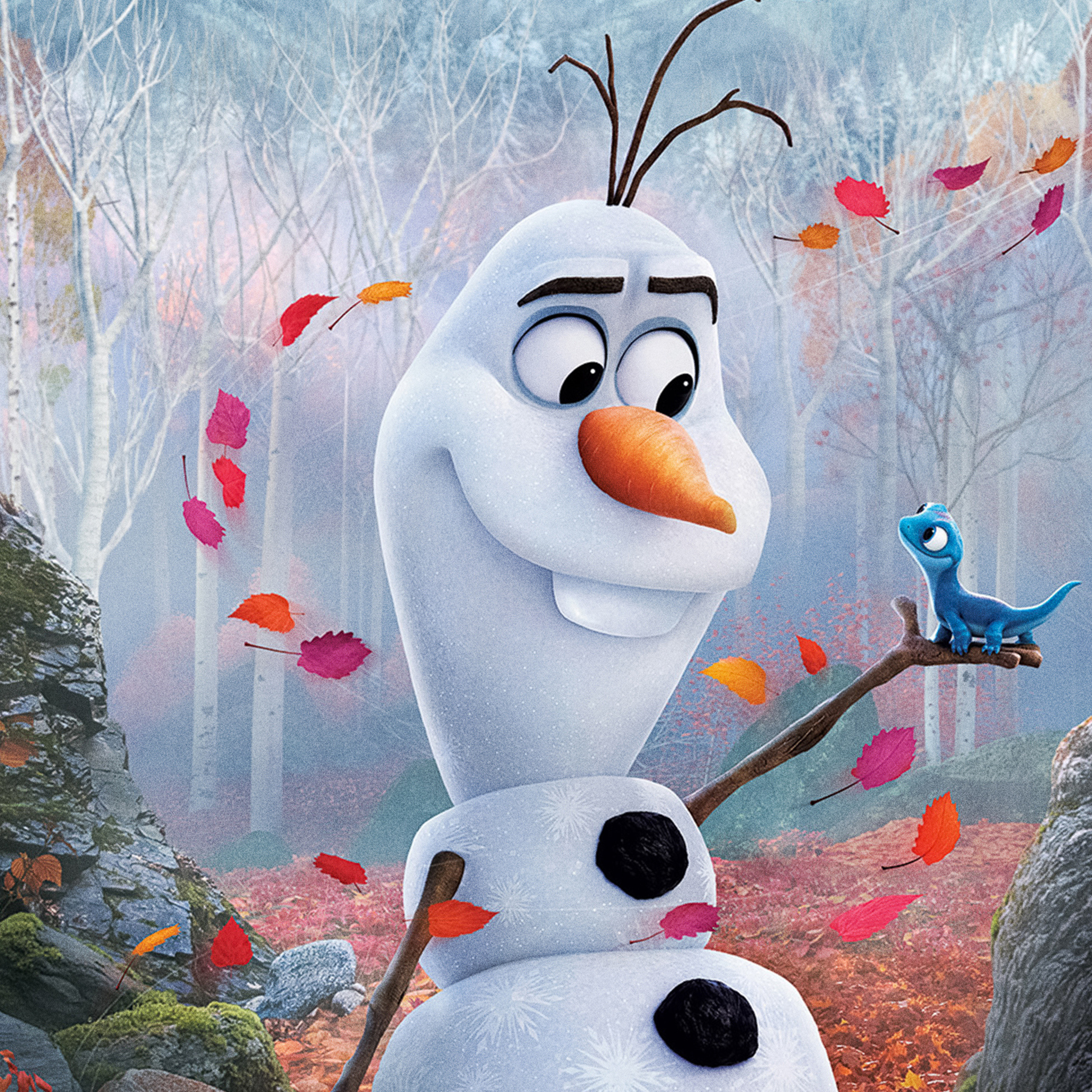 Olaf, Frozen 2, Delightful expressions, Memorable scenes, 2050x2050 HD Handy