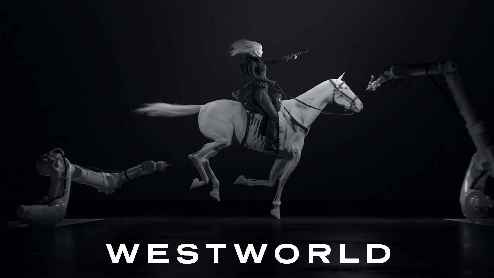 Westworld: A sci-fi drama set in an Old West theme park where guests interact with automatons in scenarios that are developed, overseen, and scripted by the park's creative, security, and quality assurance departments. 1920x1080 Full HD Wallpaper.