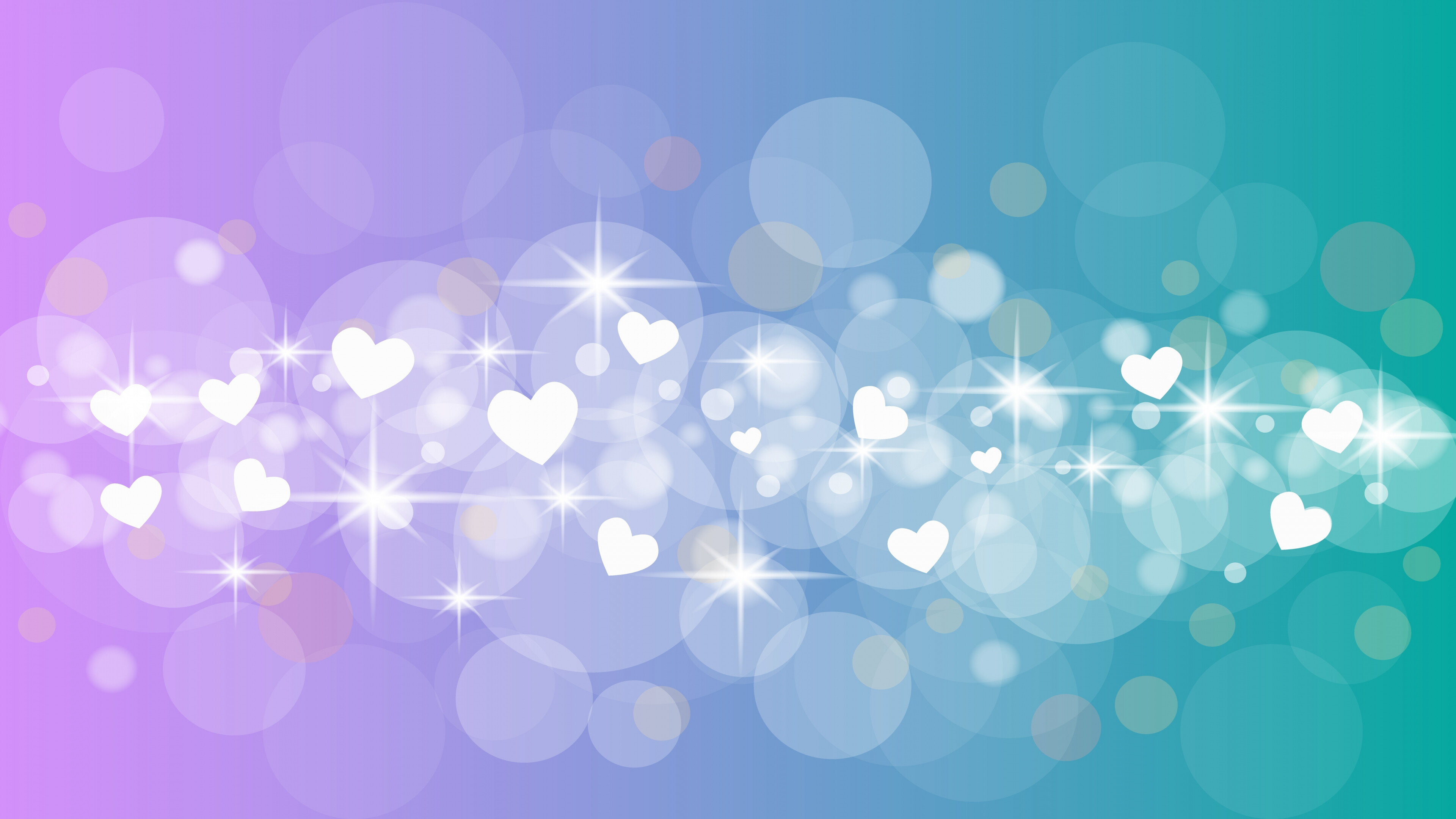 Glitter bokeh hearts, Abstract and dreamy, Romantic sparkle, Love-filled bliss, 3840x2160 4K Desktop