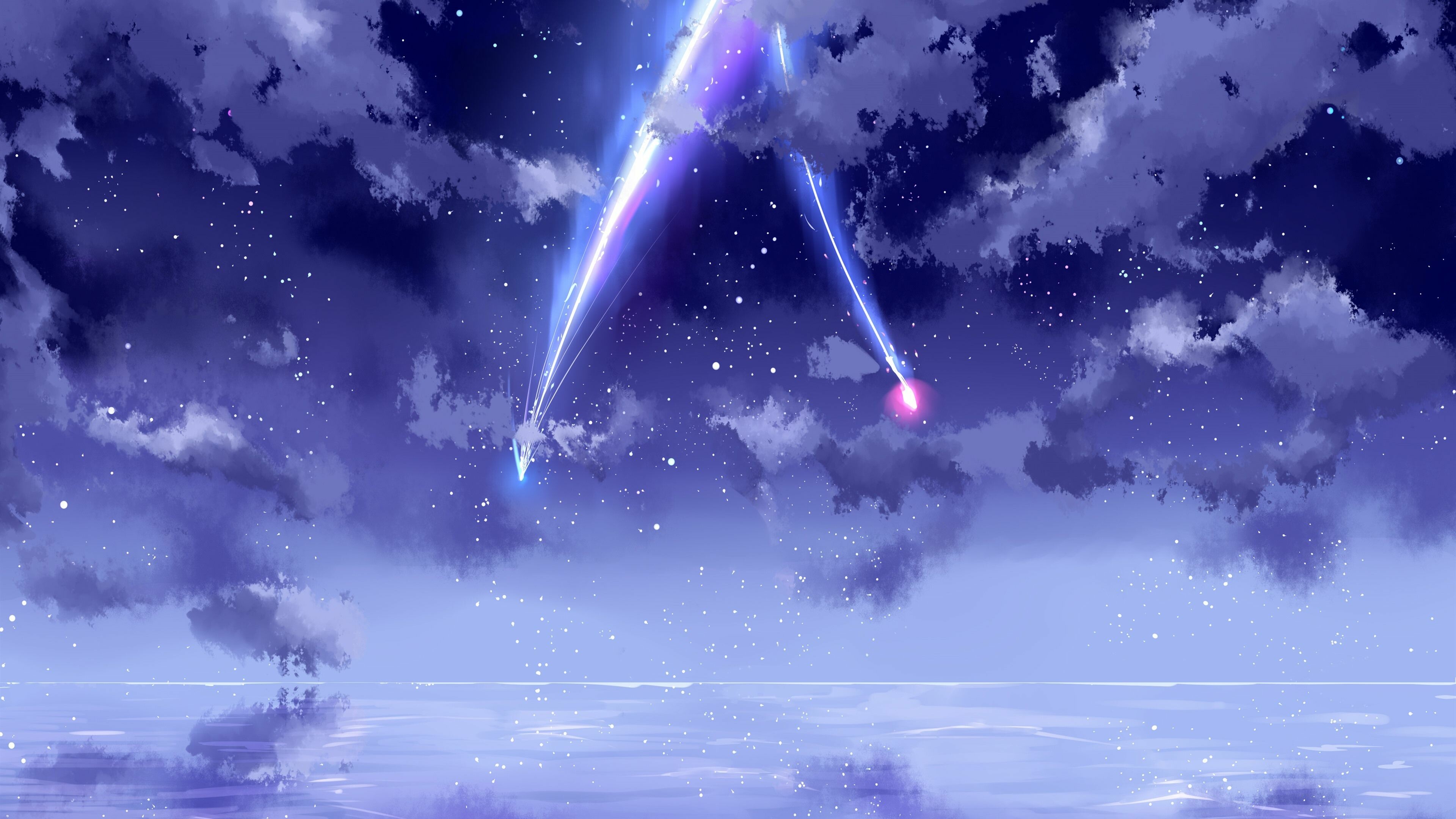 Your Name: The film was commissioned in 2014, written and directed by Makoto Shinkai. 3840x2160 4K Wallpaper.
