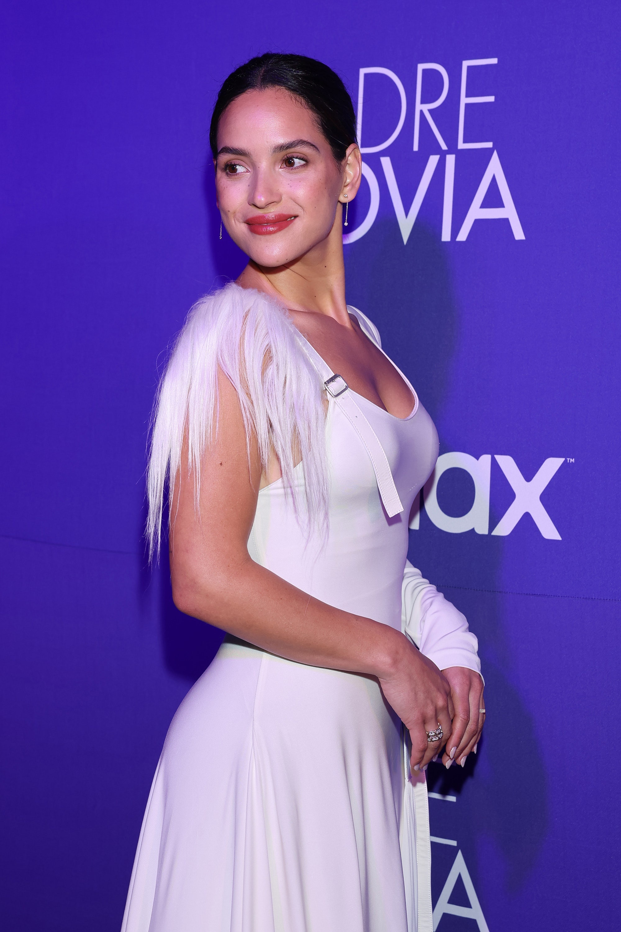 Adria Arjona, White dress, Loewe, Vogue, 2000x3000 HD Phone