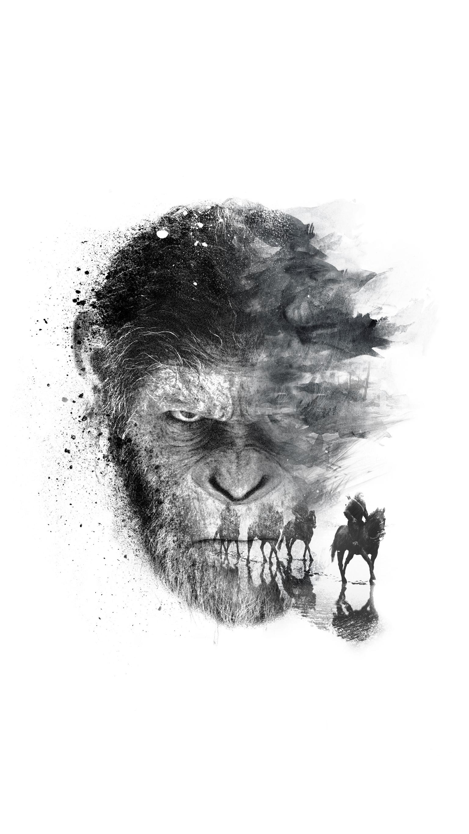Planet of the Apes, Breathtaking wallpapers, Apes in action, Stunning visuals, 1540x2740 HD Handy