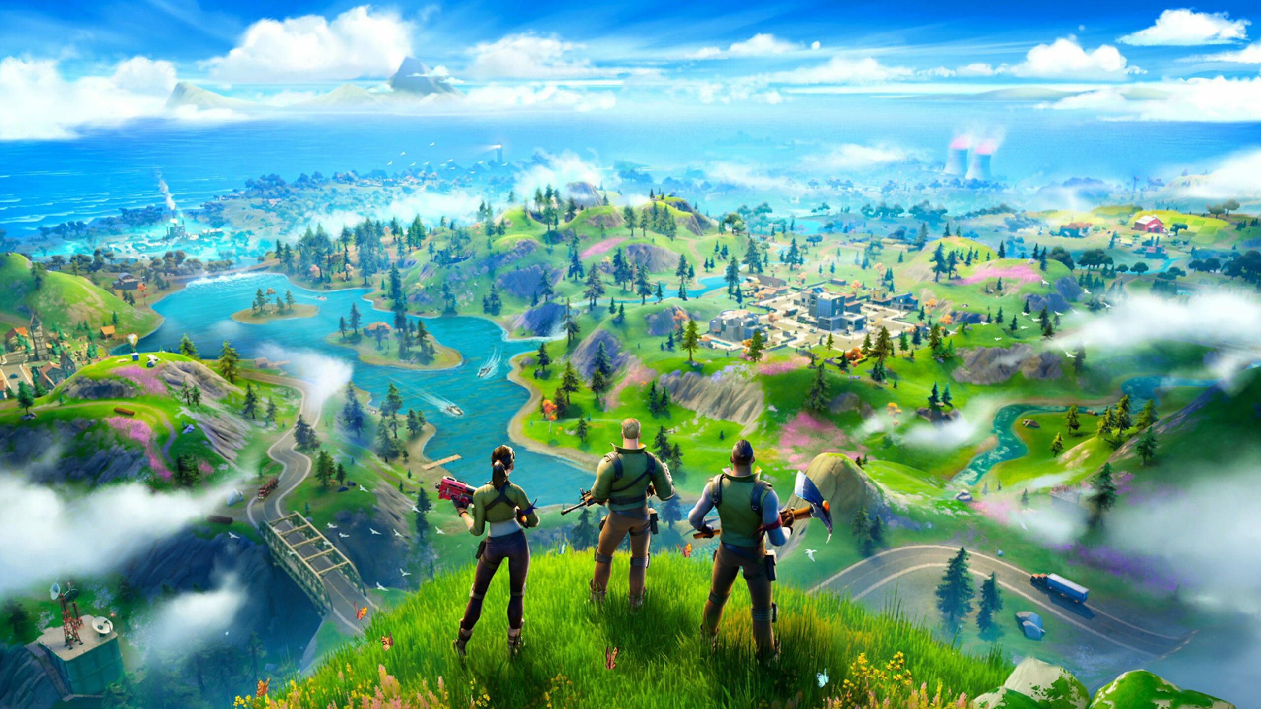 Fortnite: A video game, First released in 2017 by Epic Games. 2560x1440 HD Wallpaper.
