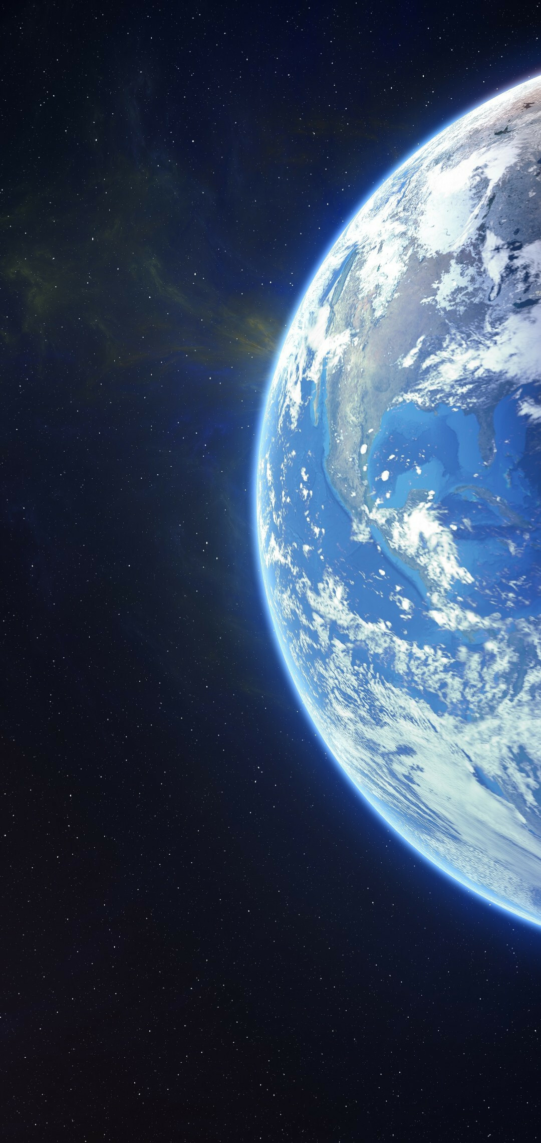 Solar System: Earth, One of the four rocky planets. 1080x2280 HD Wallpaper.