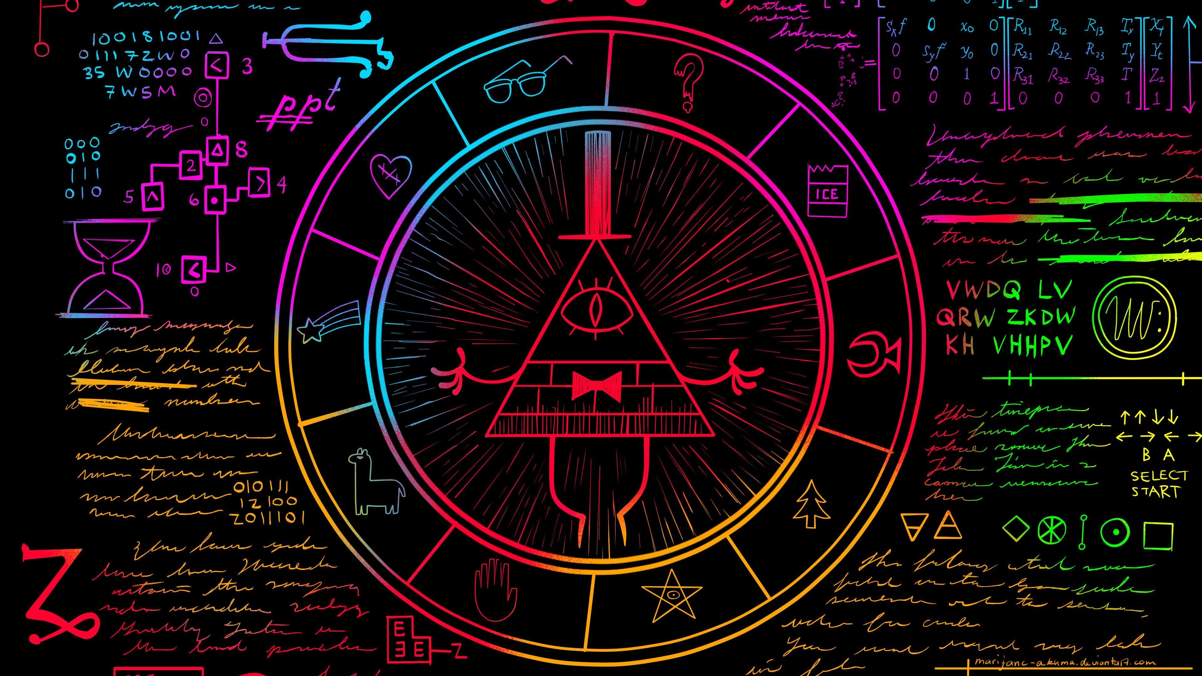 Zodiac, Human Bill Cipher Wallpaper, 3840x2160 4K Desktop