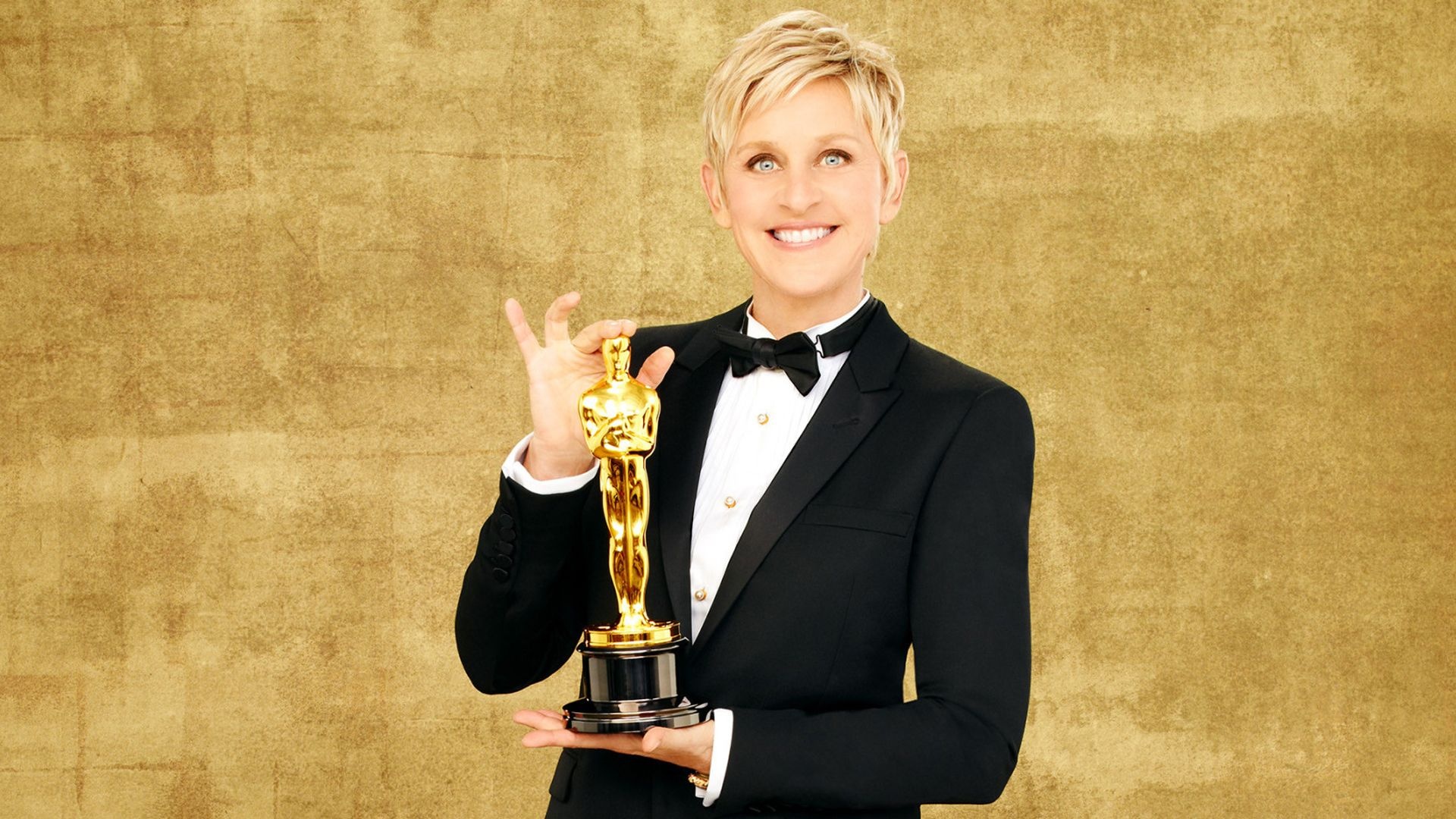Ellen DeGeneres: The vivacious comedian, actress, writer, and producer. 1920x1080 Full HD Wallpaper.