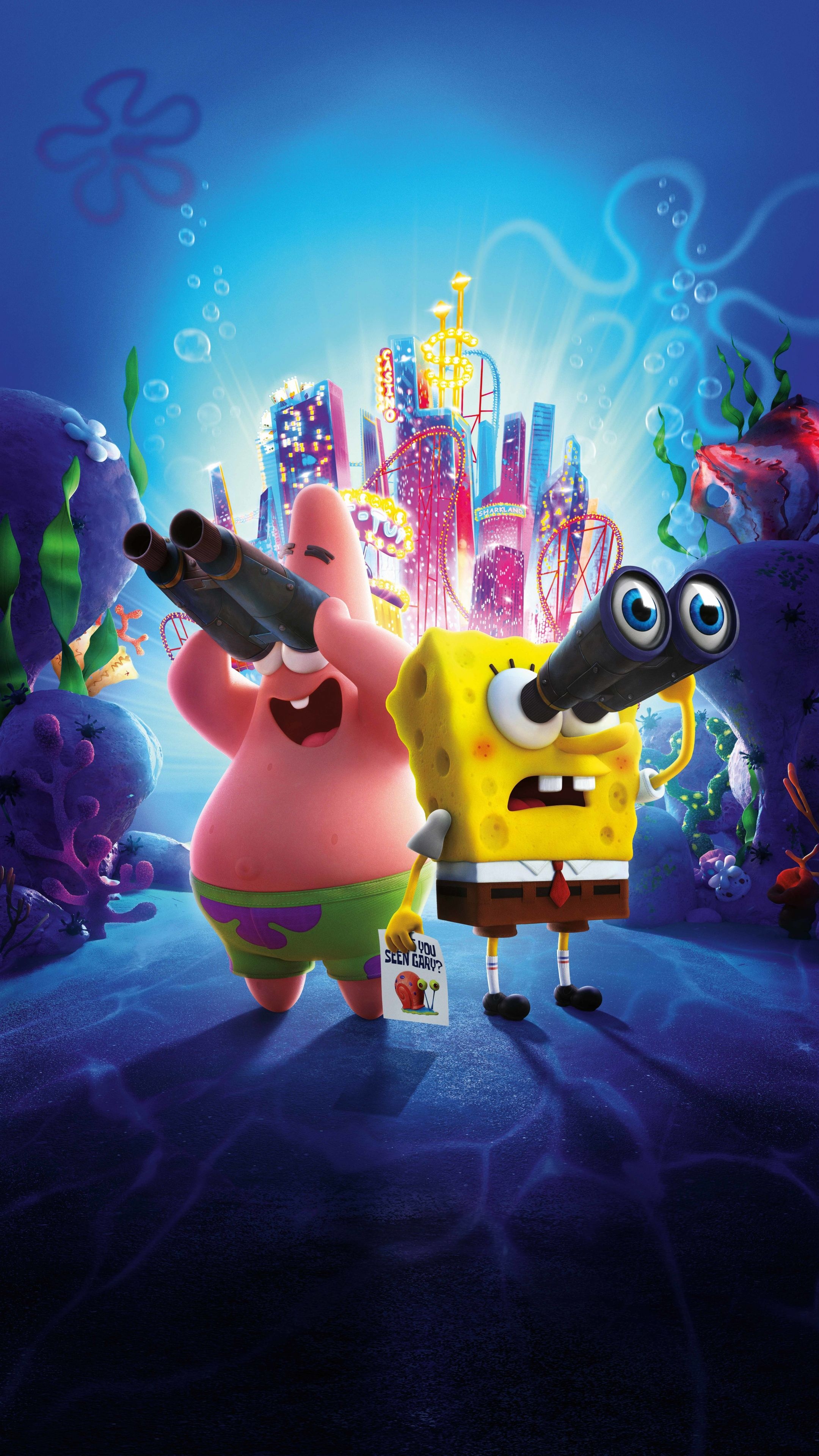 SpongeBob Movie, Sponge on the Run, Cartoon wallpaper, Movie posters, 2160x3840 4K Phone