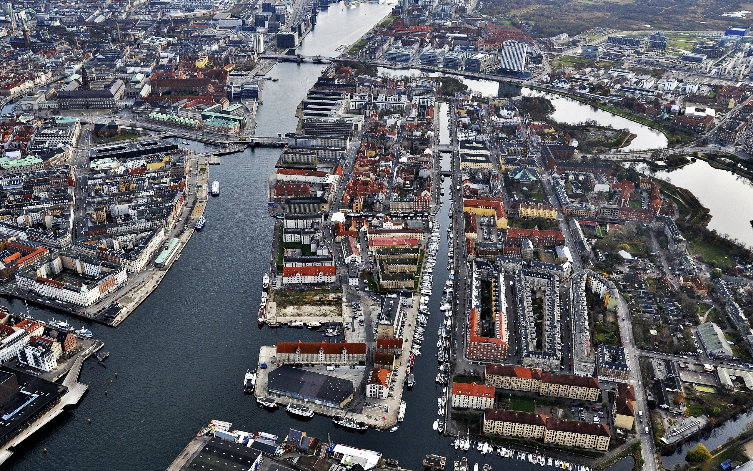 Copenhagen cityscape, Urban beauty, Metropolitan charm, Architectural highlights, 2560x1600 HD Desktop