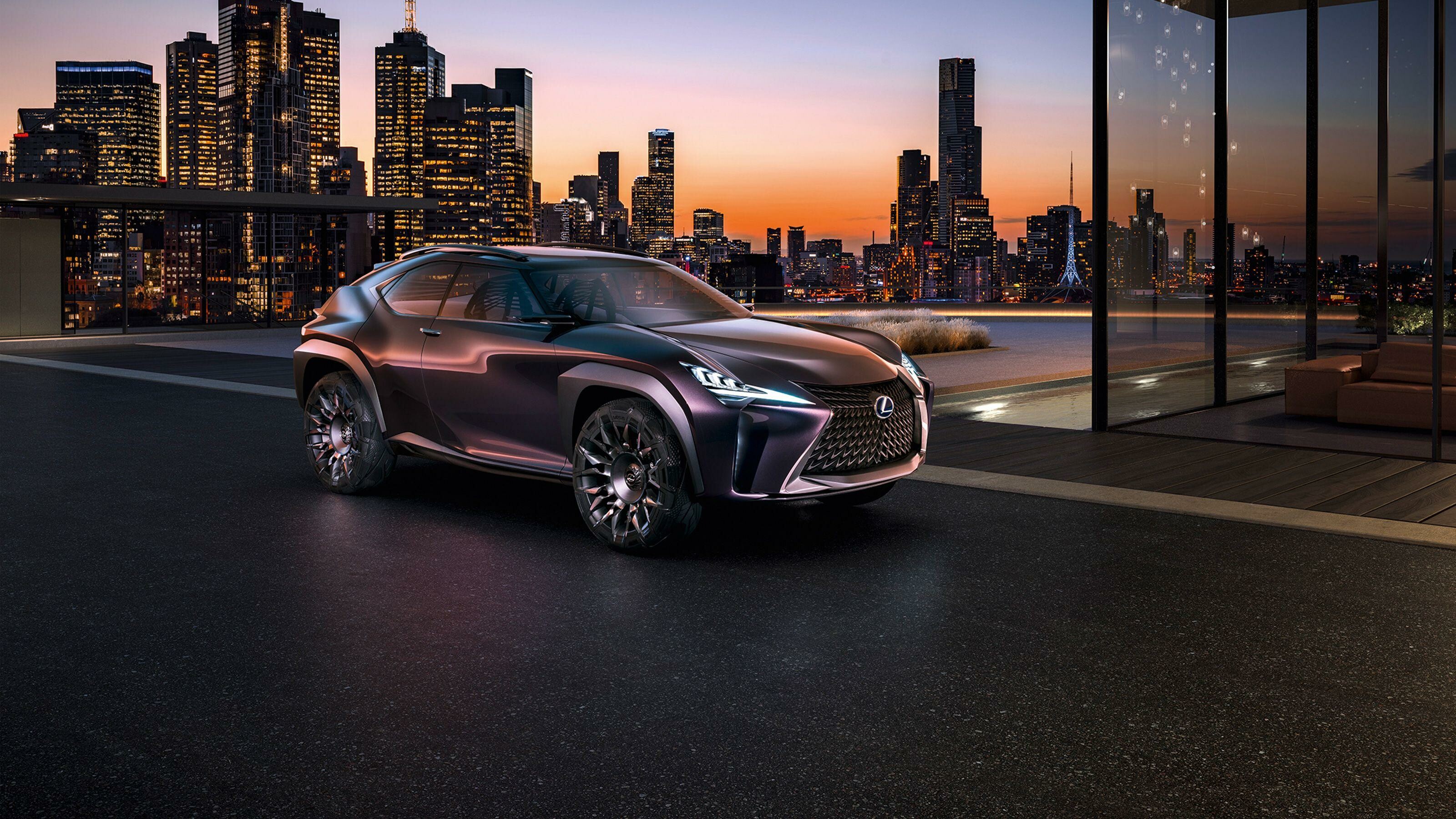 Lexus: A subcompact luxury crossover SUV from a luxury division of Toyota, UX. 3200x1800 HD Background.
