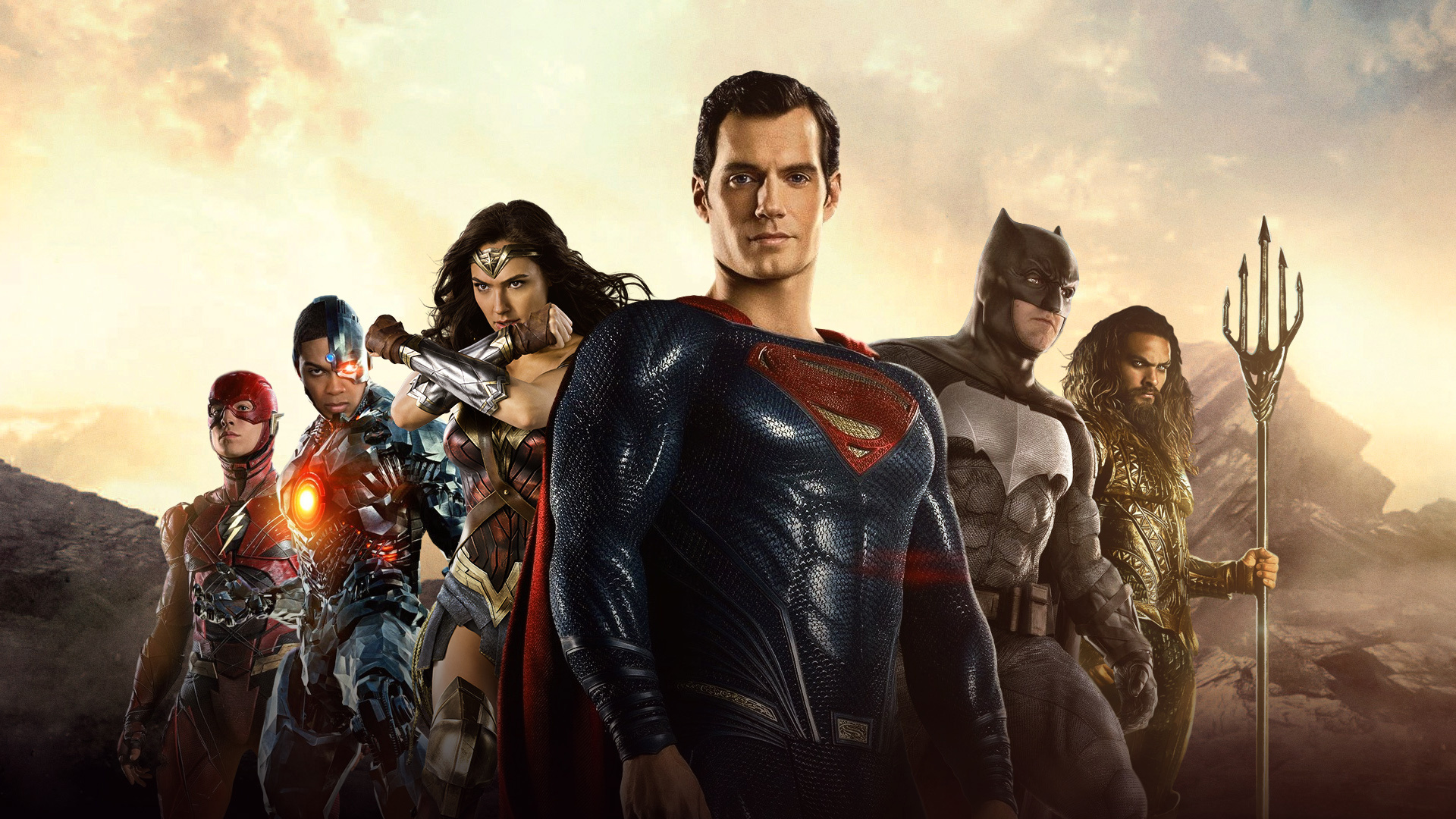 Justice League 2017, Flash, Cyborg, DC Comics, 1920x1080 Full HD Desktop