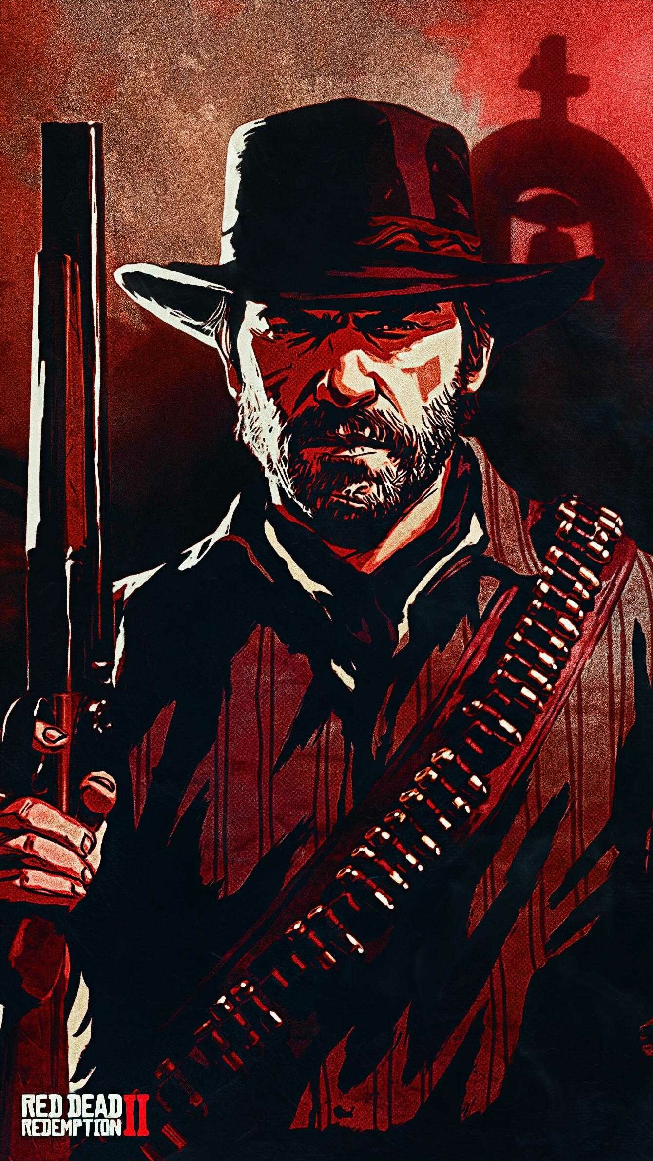Red Dead Redemption: Arthur Morgan, Known as Arthur Callahan, Fenton, Tacitus Kilgore. 1340x2390 HD Background.