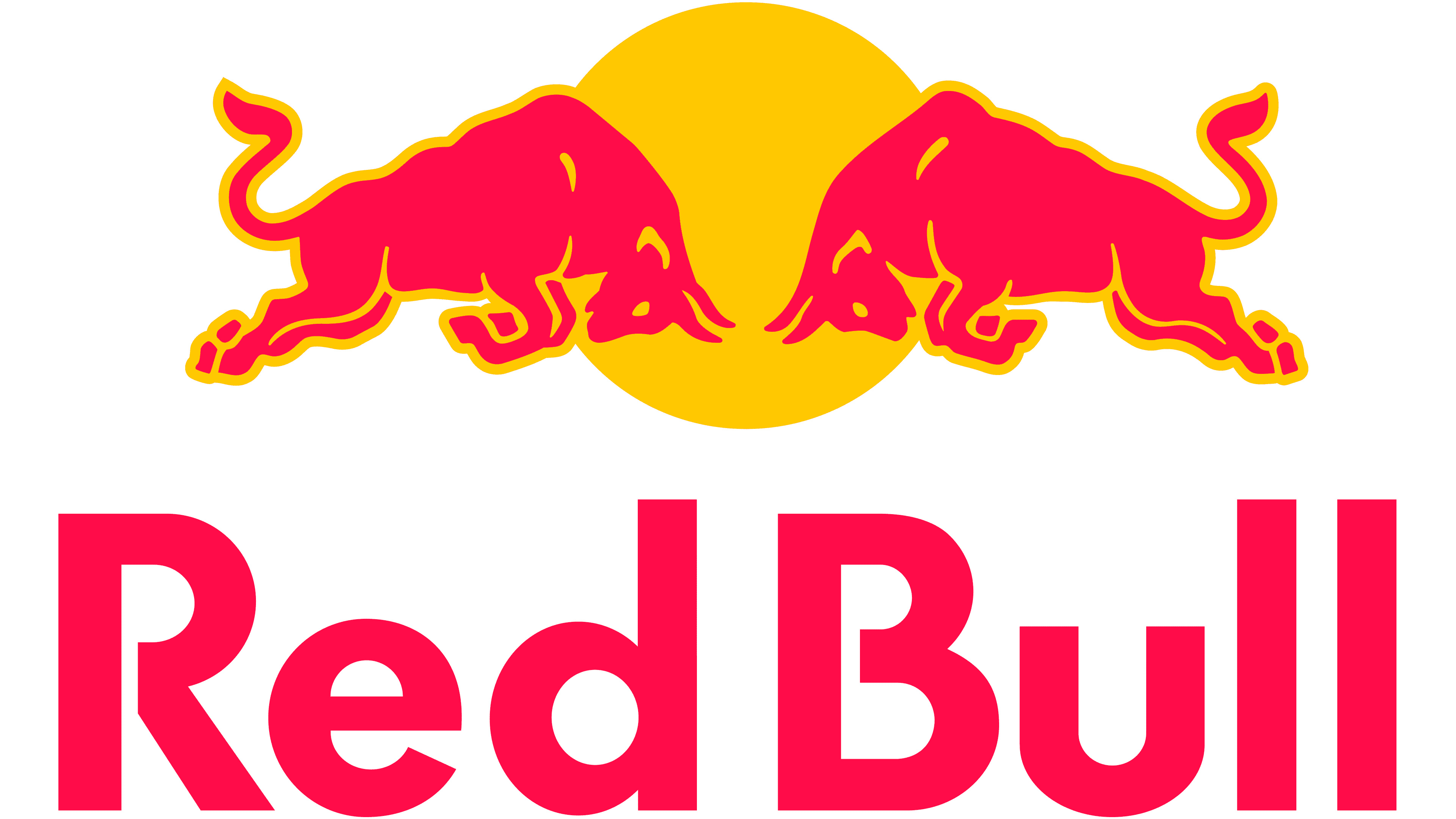 Red Bull Logo: A brand of energy drinks of Austrian company, Introduced on 1 April, 1987. 3840x2160 4K Wallpaper.
