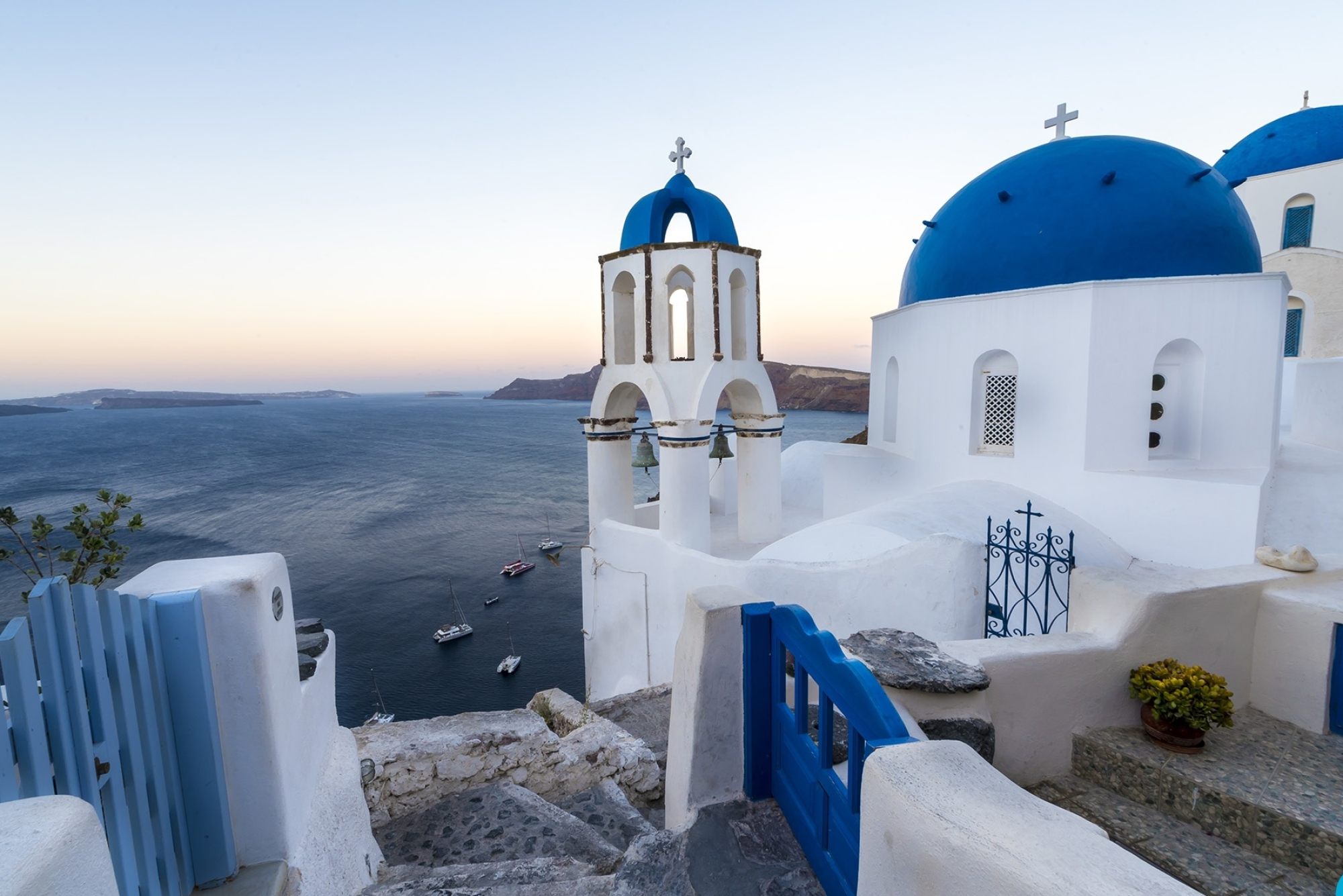 Blue Domes of Oia, Santorini beauty, Alexiev Arts, Greek paradise, 2000x1340 HD Desktop