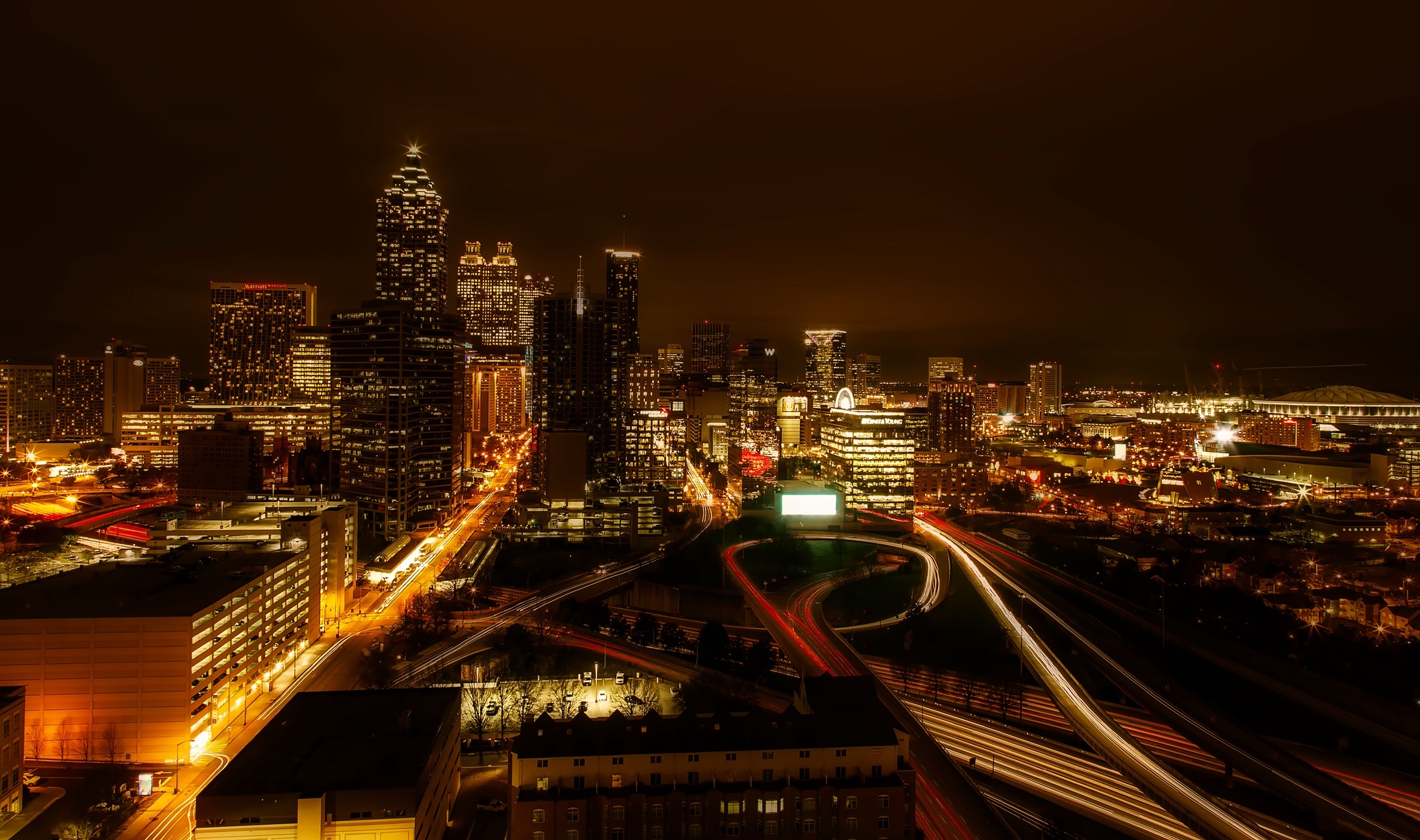 Atlanta Skyline, Travels, HD wallpapers, Hintergrnde, 2200x1310 HD Desktop