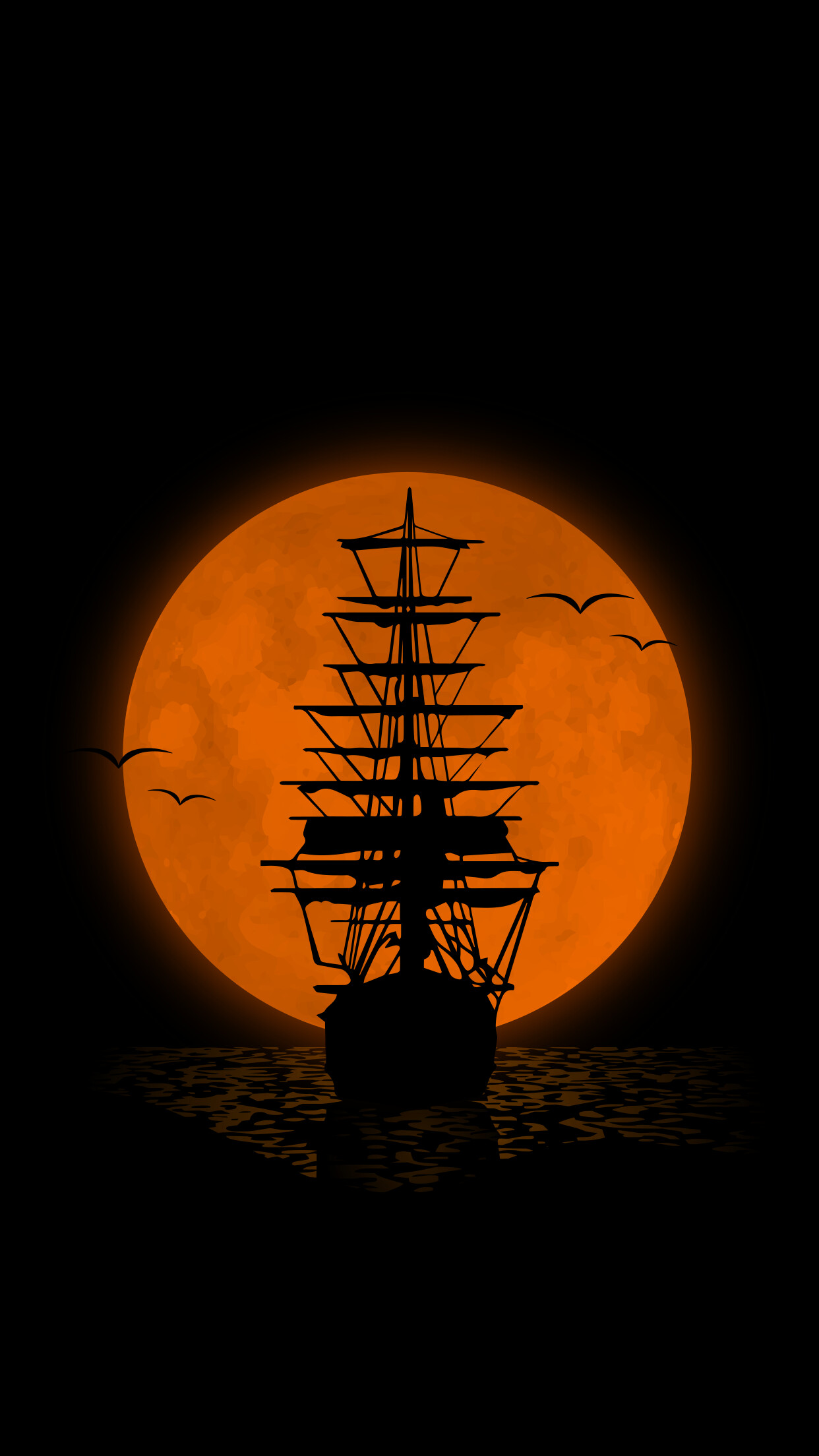 Ghost Ship: A vessel that is believed to be haunted or cursed. 1250x2210 HD Wallpaper.