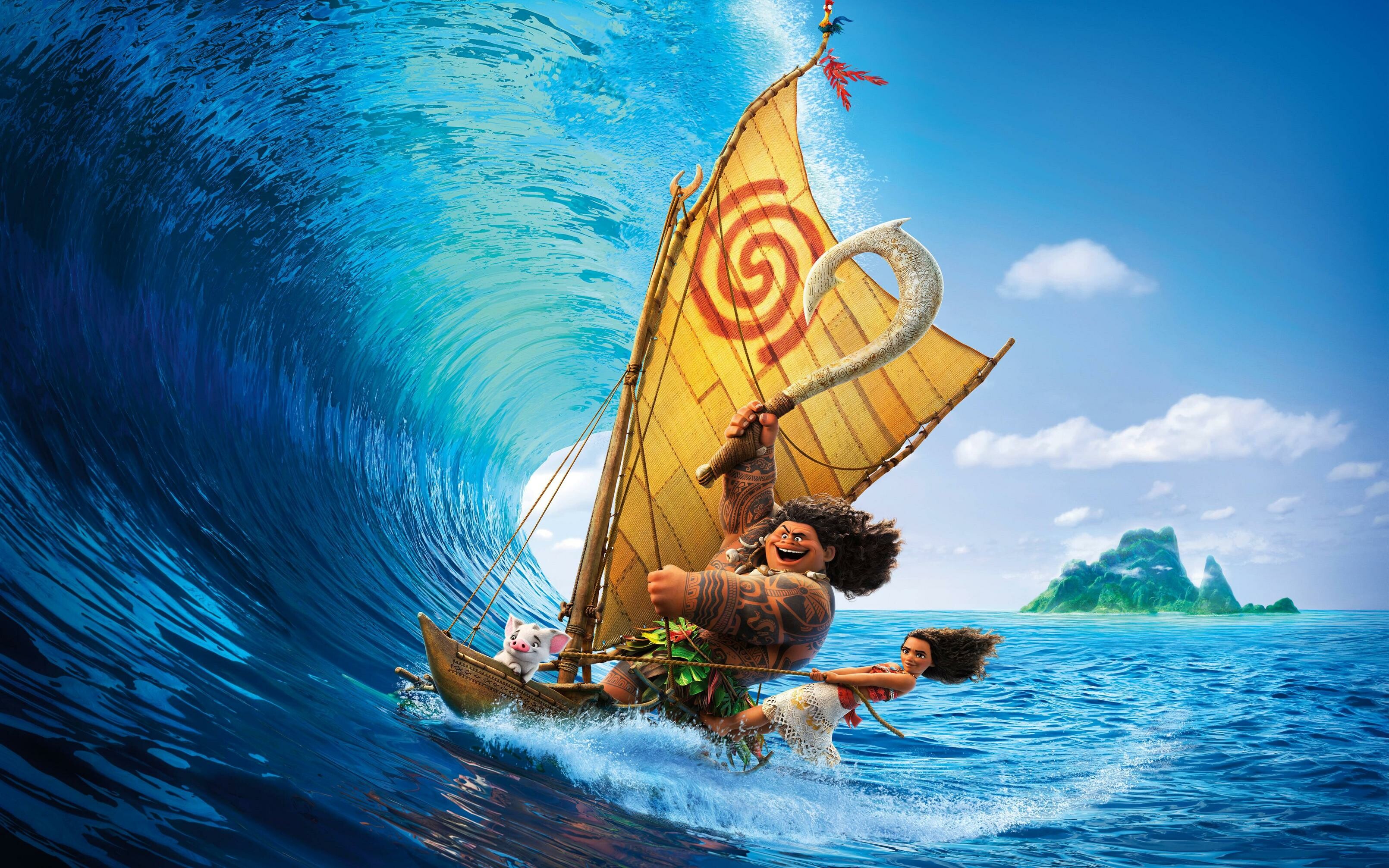 Moana: A story of an adventurous teenager sails out on a daring mission to save her people. 3220x2020 HD Wallpaper.