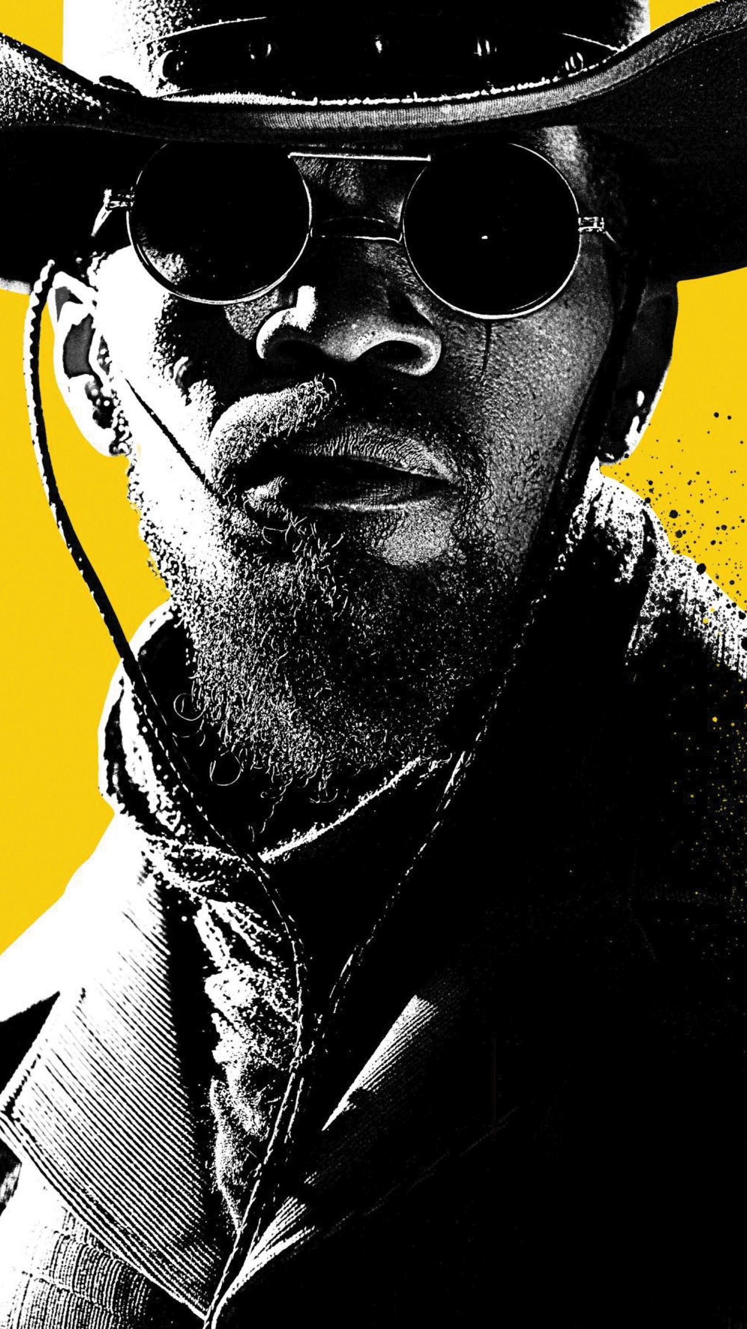 Django Unchained: Movie art, Jamie Foxx as Django Freeman. 1540x2740 HD Wallpaper.