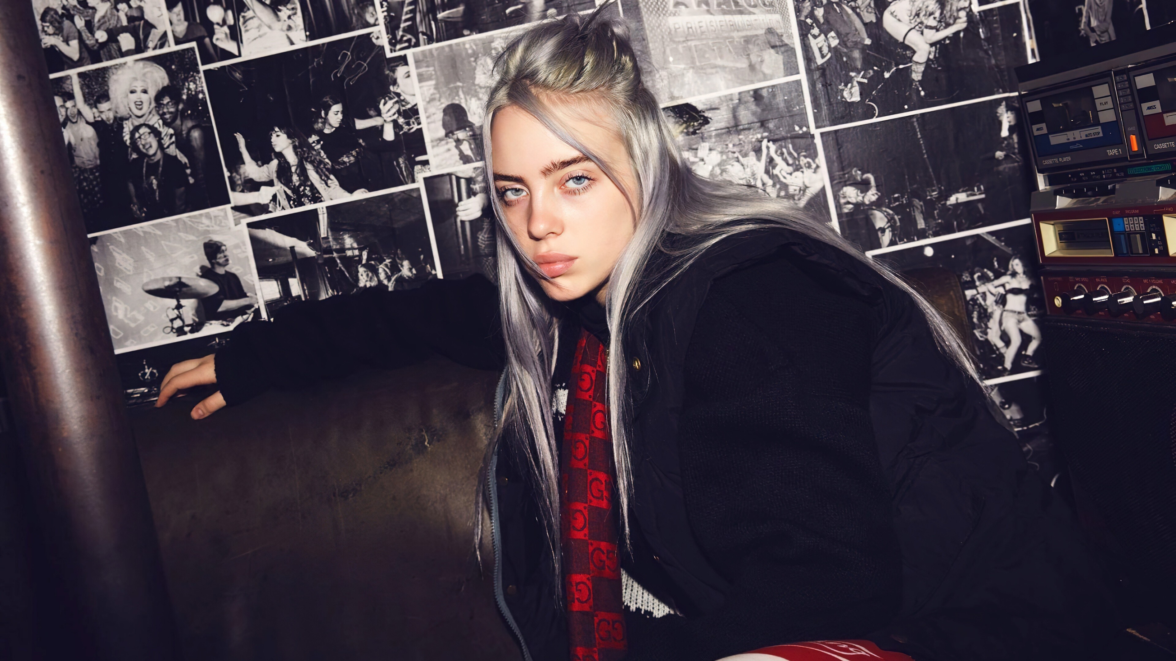 Billie Eilish: Don't Smile at Me, Reached the top 15 of record charts in numerous countries. 3840x2160 4K Background.
