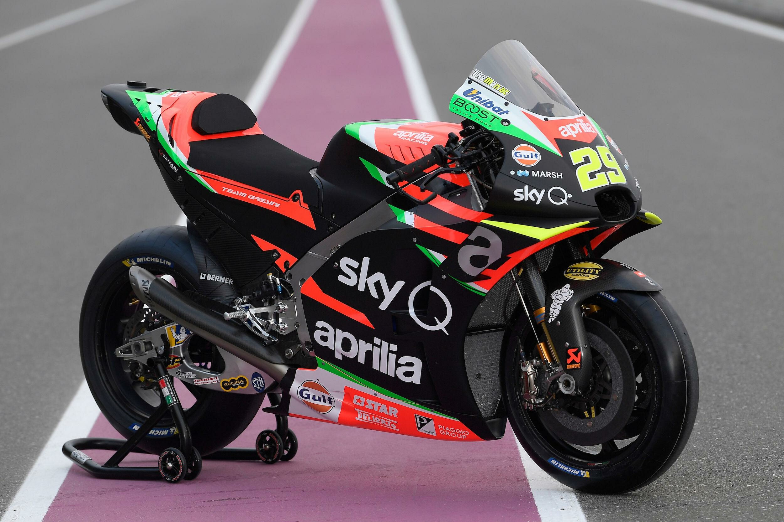 Aprilia: RS-GP, Italian motorcycle manufacturer, Based in Noale, Italy, by Alberto Beggio. 2500x1670 HD Background.
