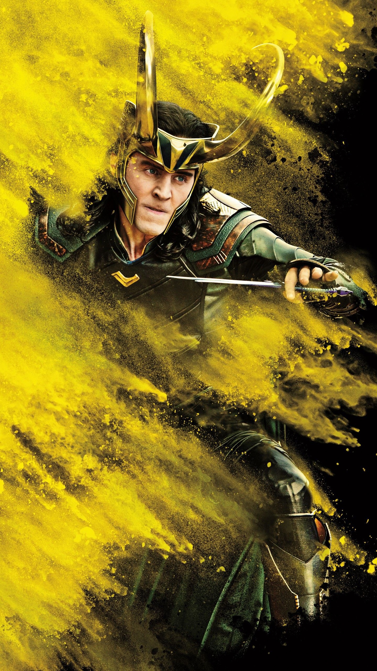 Tom Hiddleston, Marvel villain, God of Mischief, Cinematic universe, 1440x2560 HD Phone