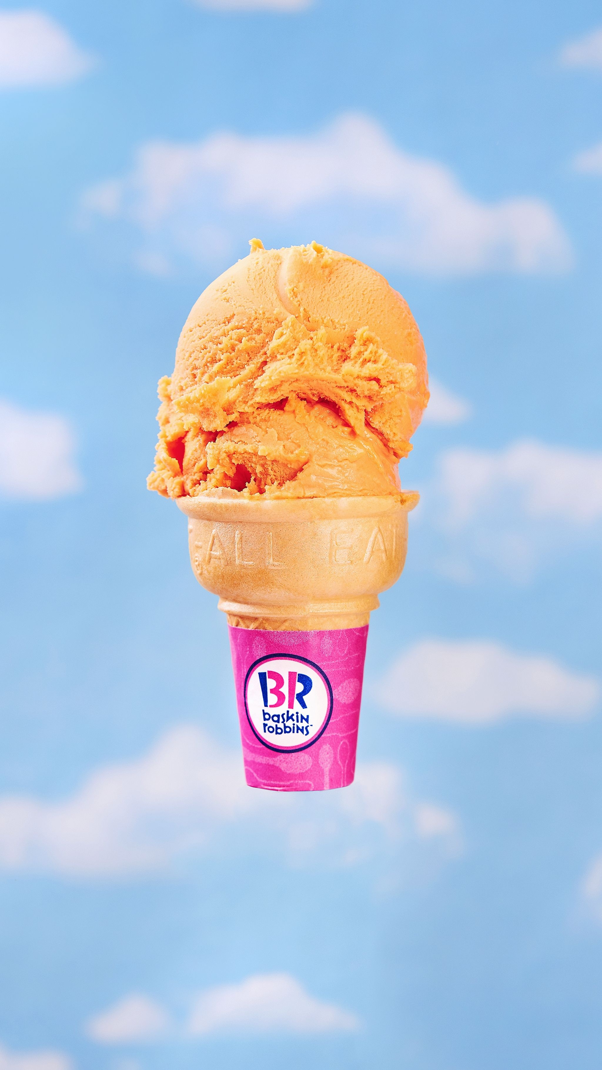 Baskin Robbins: Orange Sherbet, Different ice cream flavor for each day of the month. 2050x3650 HD Background.