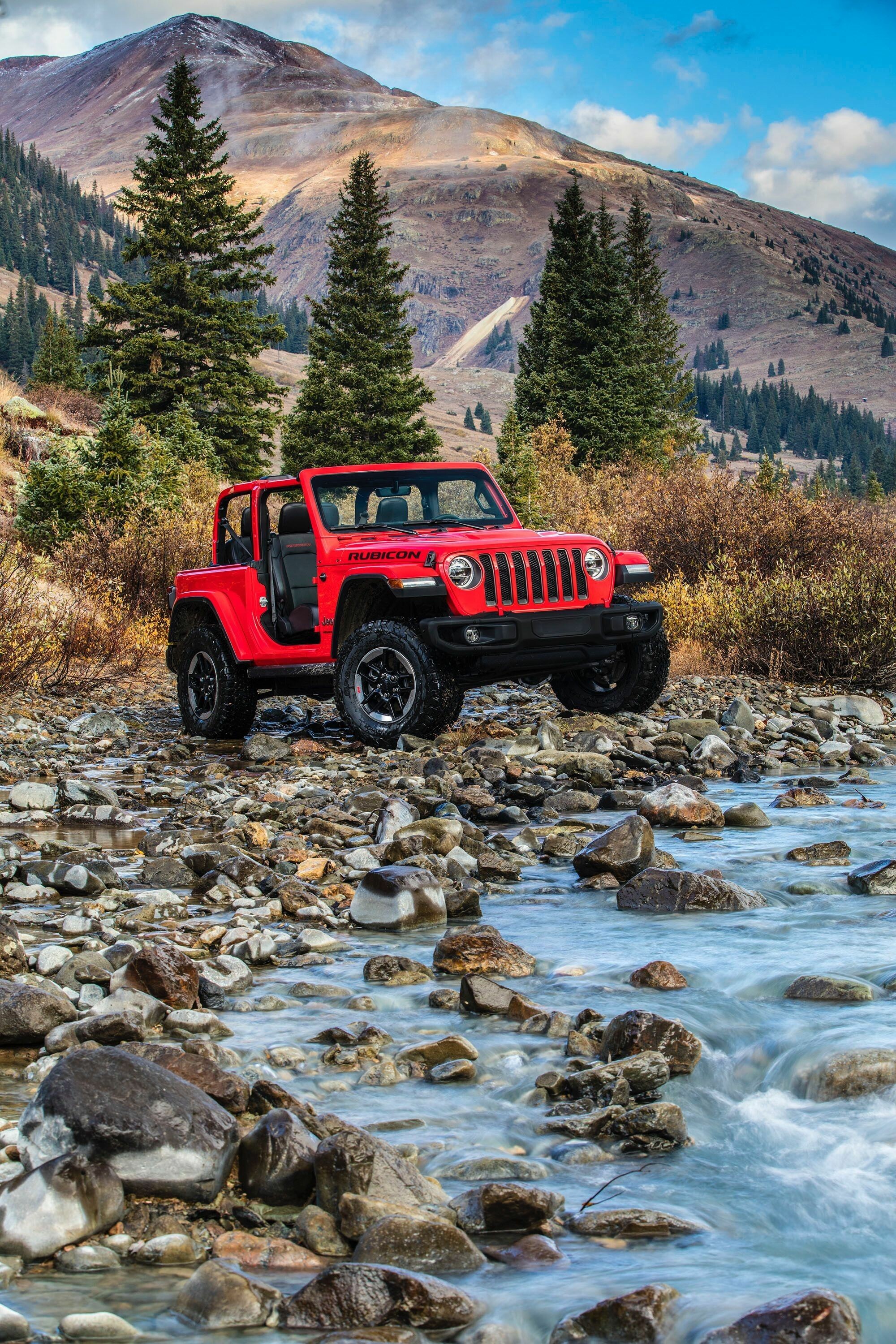Jeep Wrangler: Rubicon, 2004-2006 models were longer versions with 2 doors. 2000x3000 HD Background.