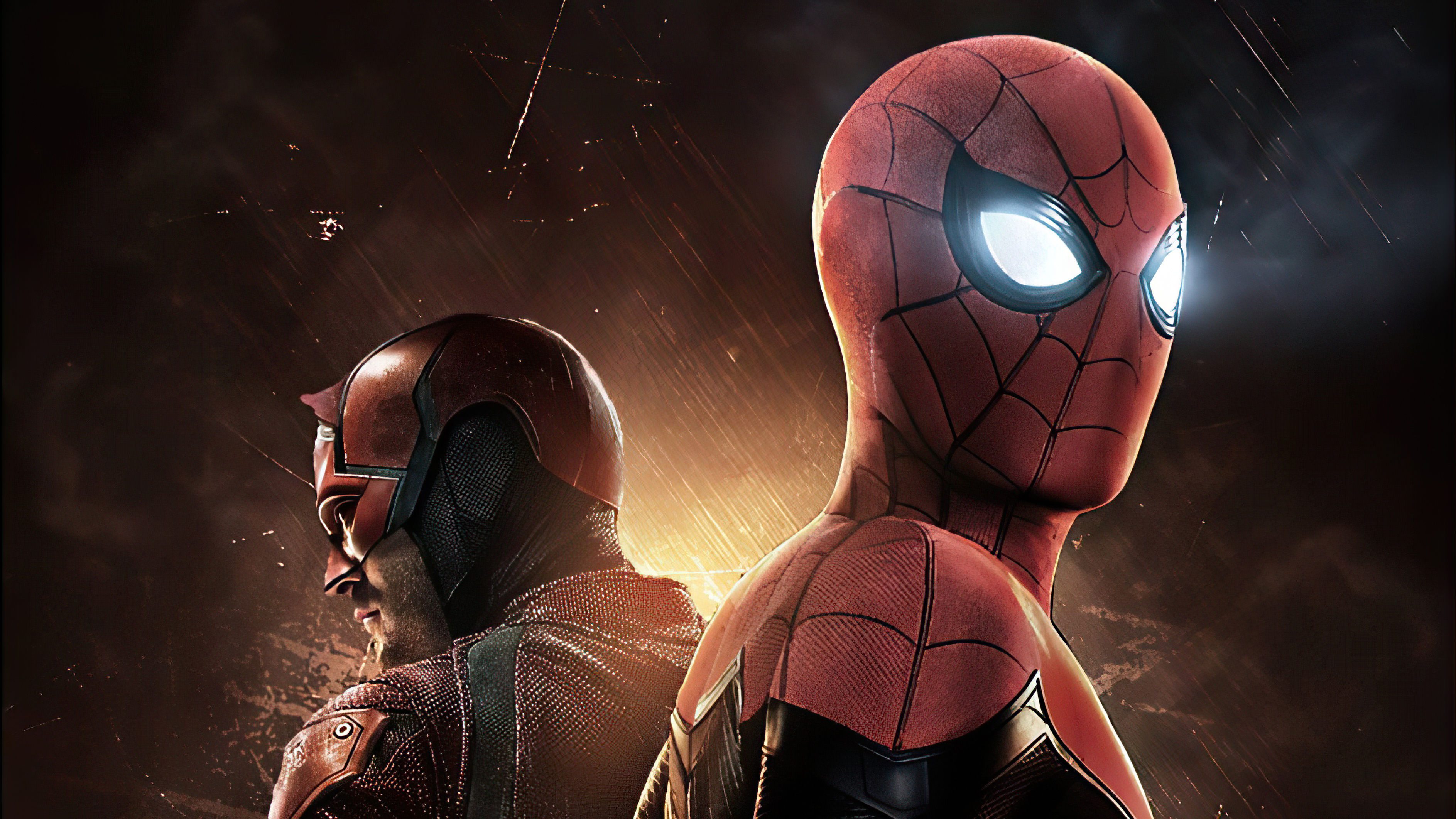 Spider-Man and Daredevil, 4K HD superheroes, Marvel crossover, Action-packed scenes, 3780x2130 HD Desktop